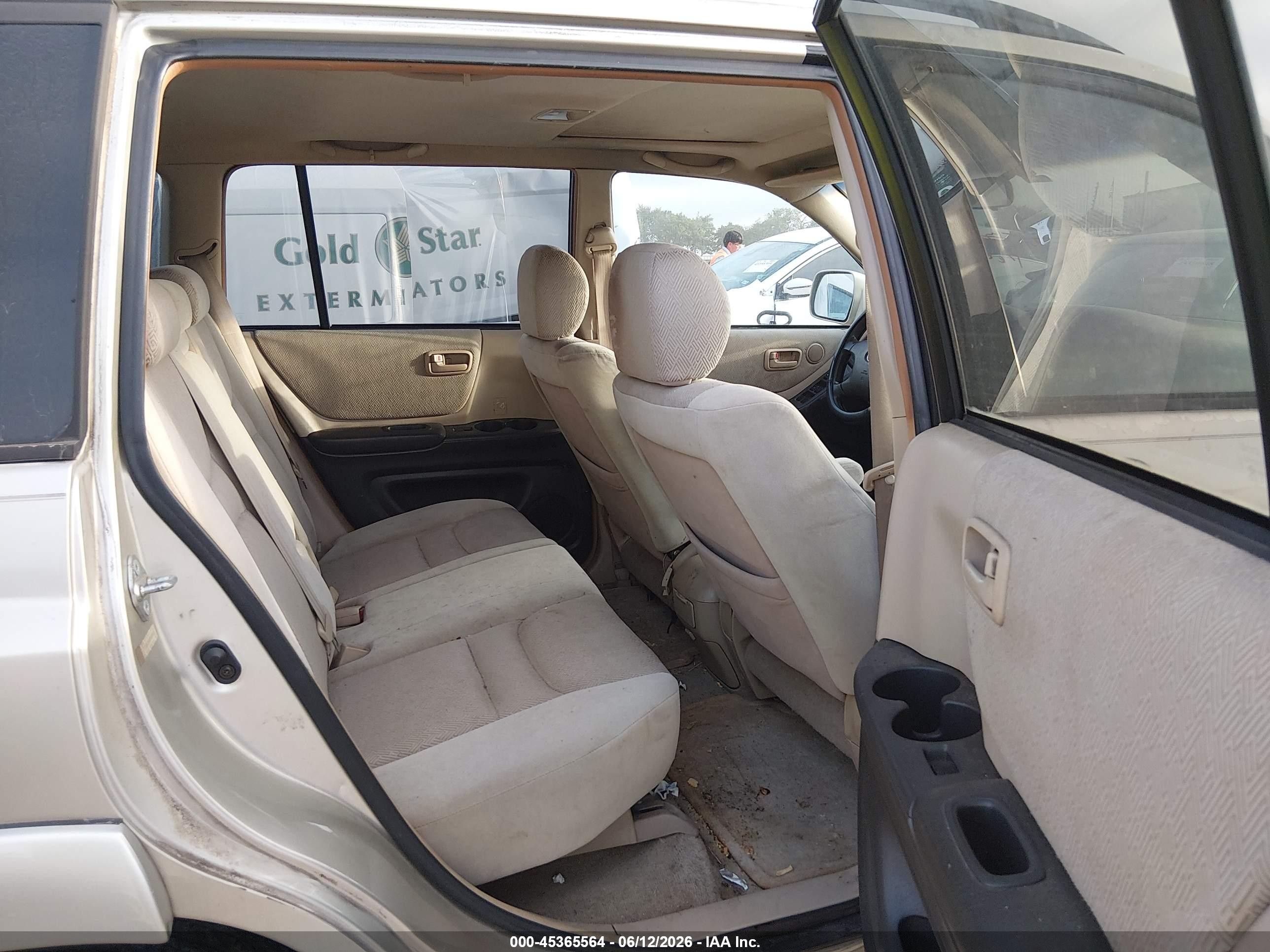 2003 Toyota Highlander V6 Gold vin: JTEGF21AX30080651