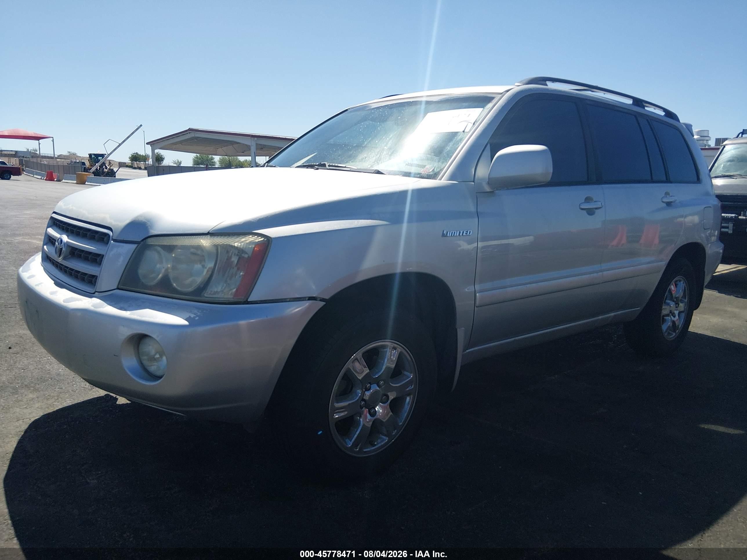 2003 Toyota Highlander Limited Silver vin: JTEGF21AX30109971
