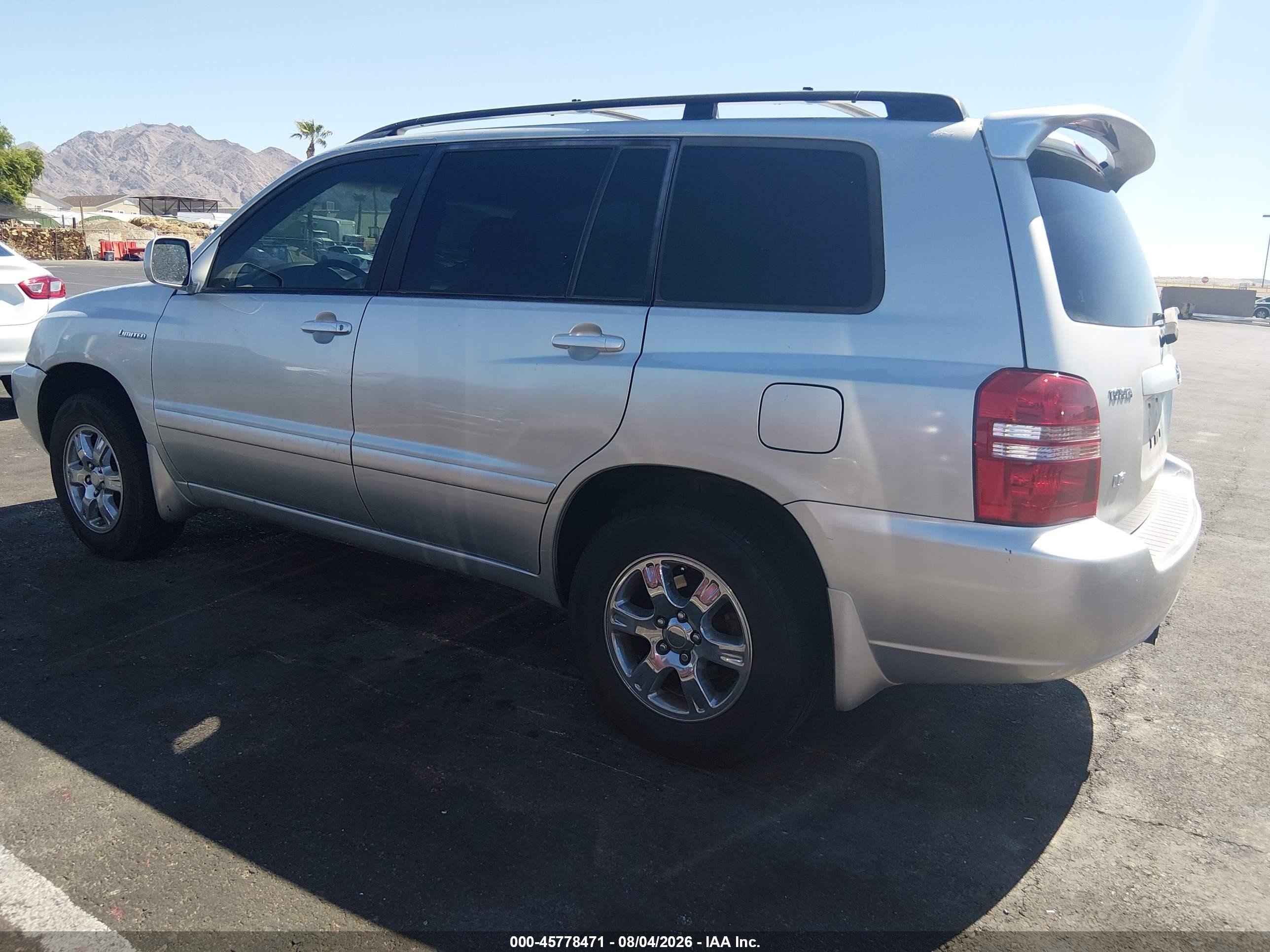 2003 Toyota Highlander Limited Silver vin: JTEGF21AX30109971