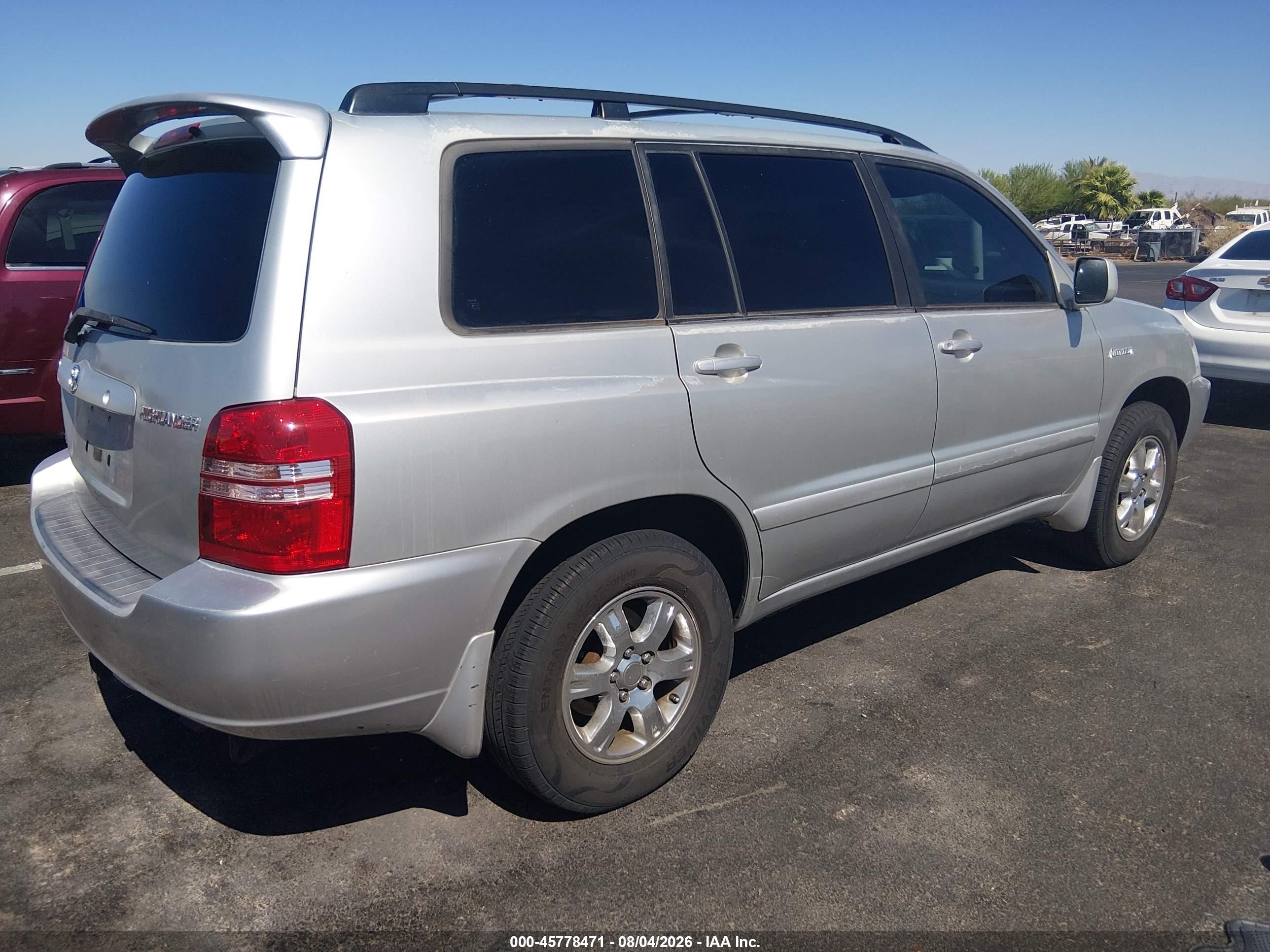 2003 Toyota Highlander Limited Silver vin: JTEGF21AX30109971