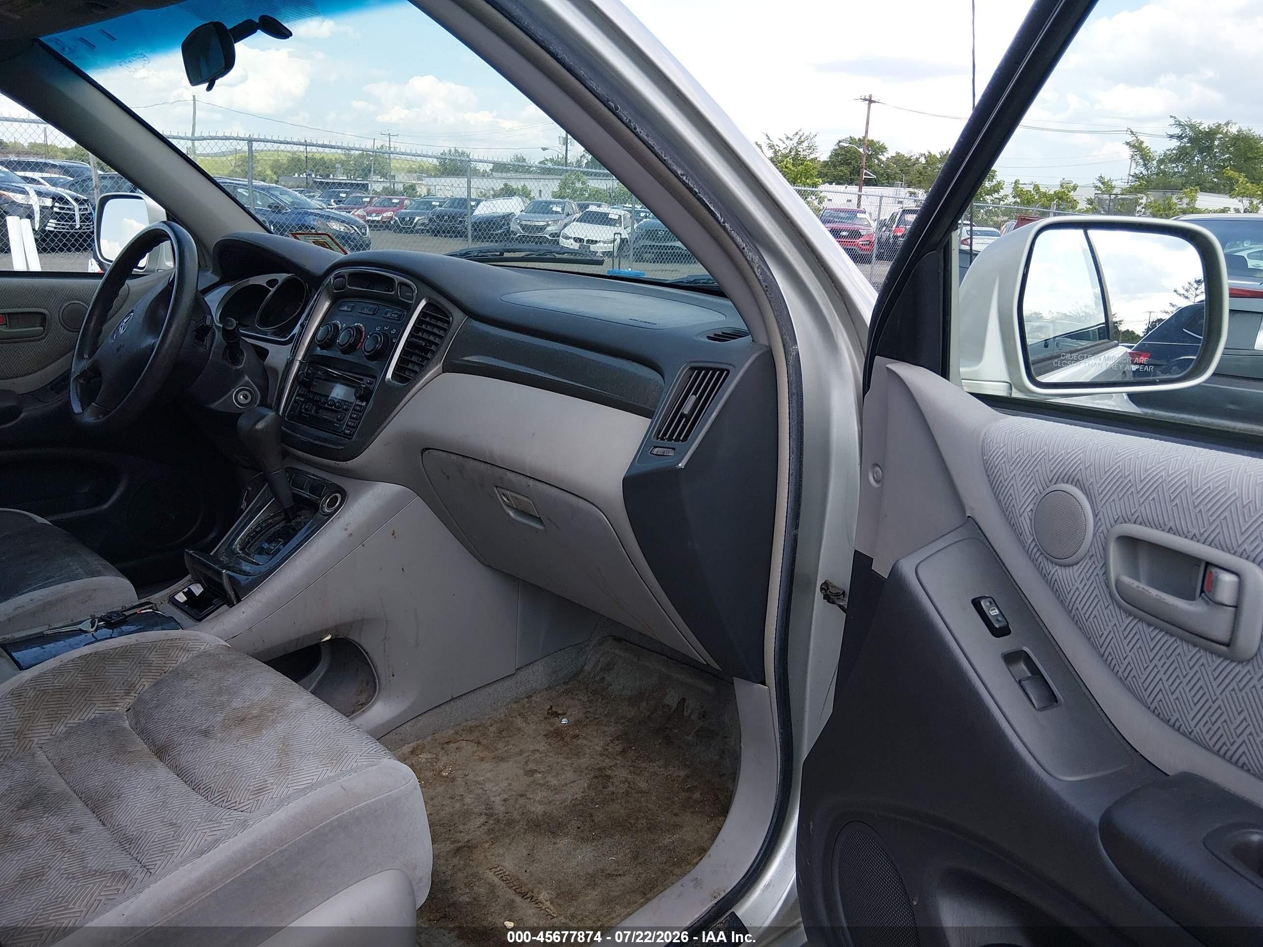 2003 Toyota Highlander V6 Silver vin: JTEGF21AX30112000