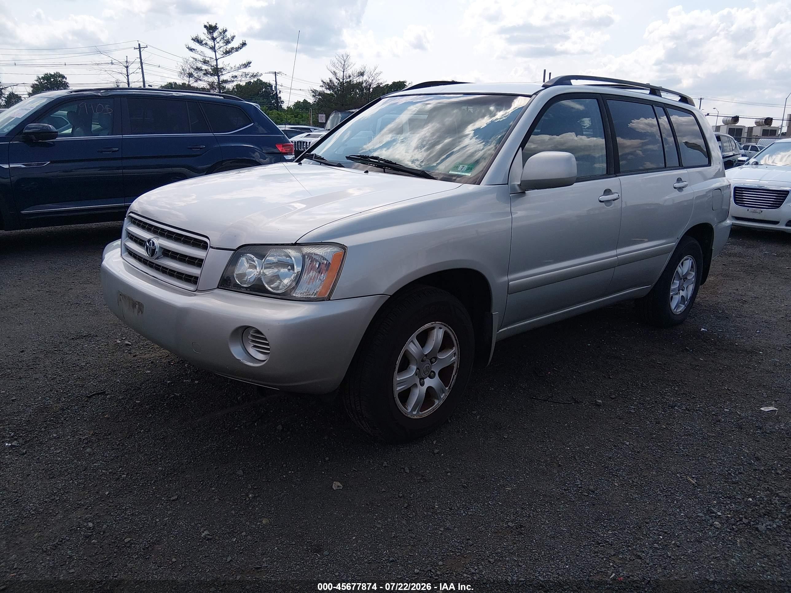 2003 Toyota Highlander V6 Silver vin: JTEGF21AX30112000