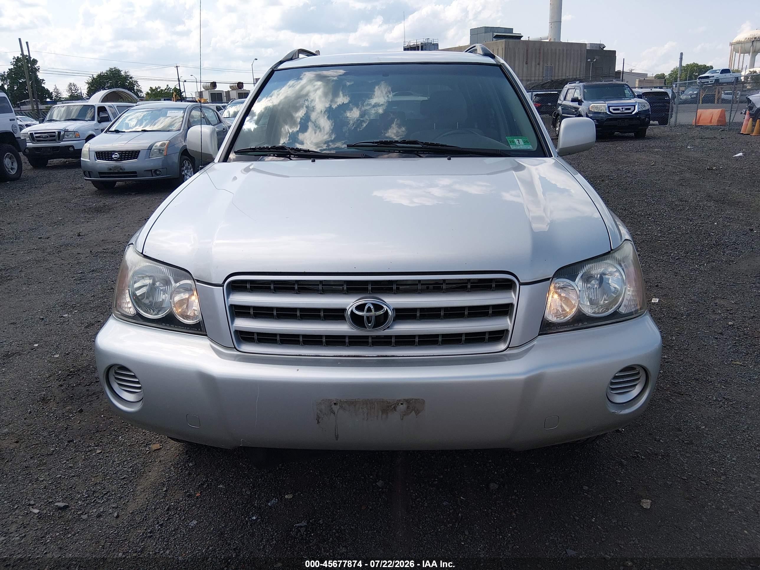 2003 Toyota Highlander V6 Silver vin: JTEGF21AX30112000