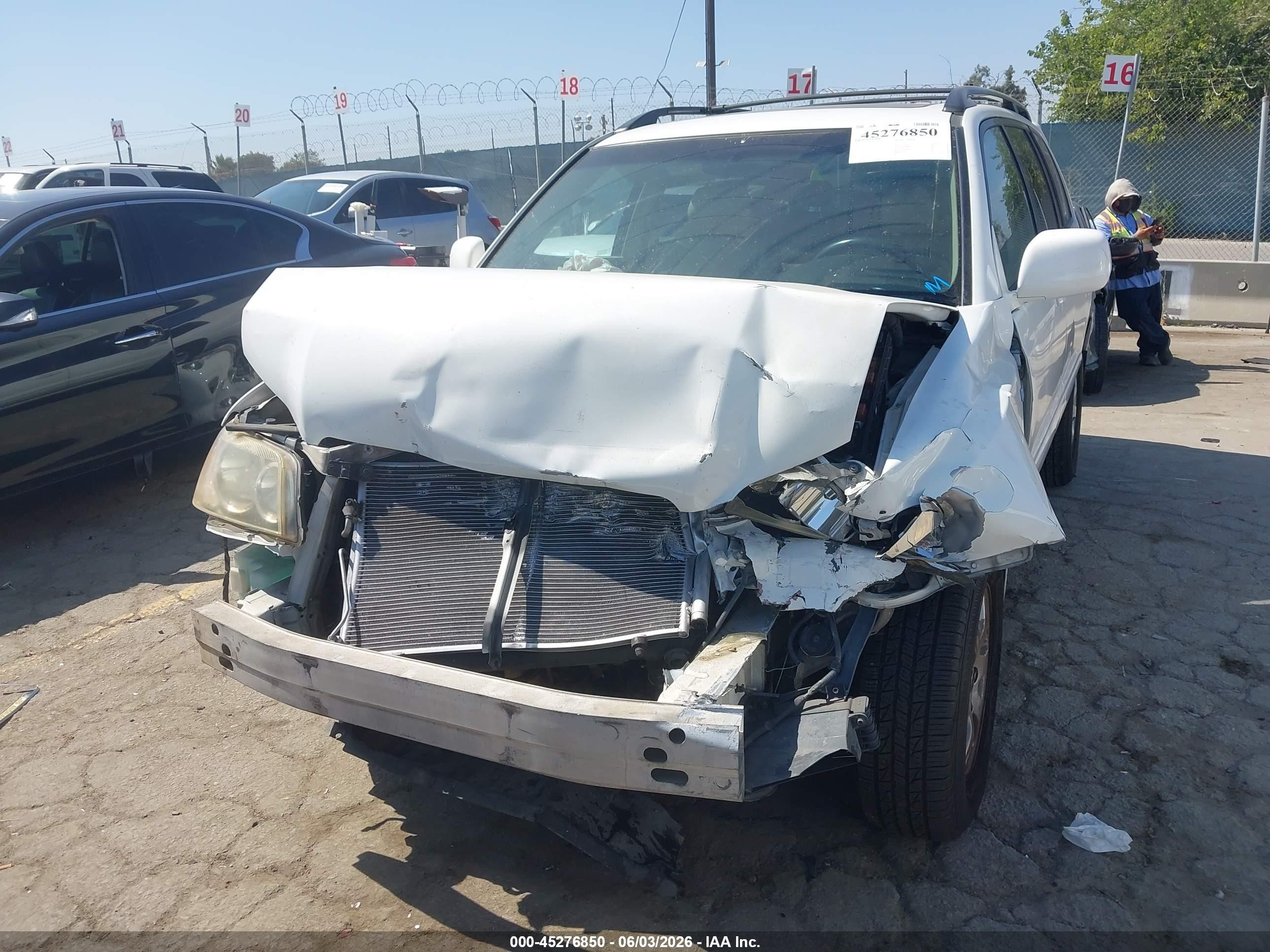 2003 Toyota Highlander Limited V6 Белый vin: JTEGF21AX30117293