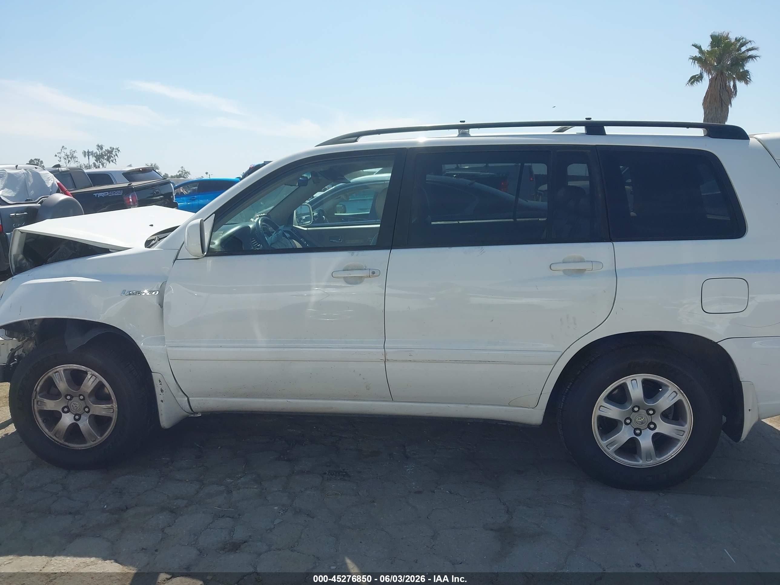 2003 Toyota Highlander Limited V6 Белый vin: JTEGF21AX30117293