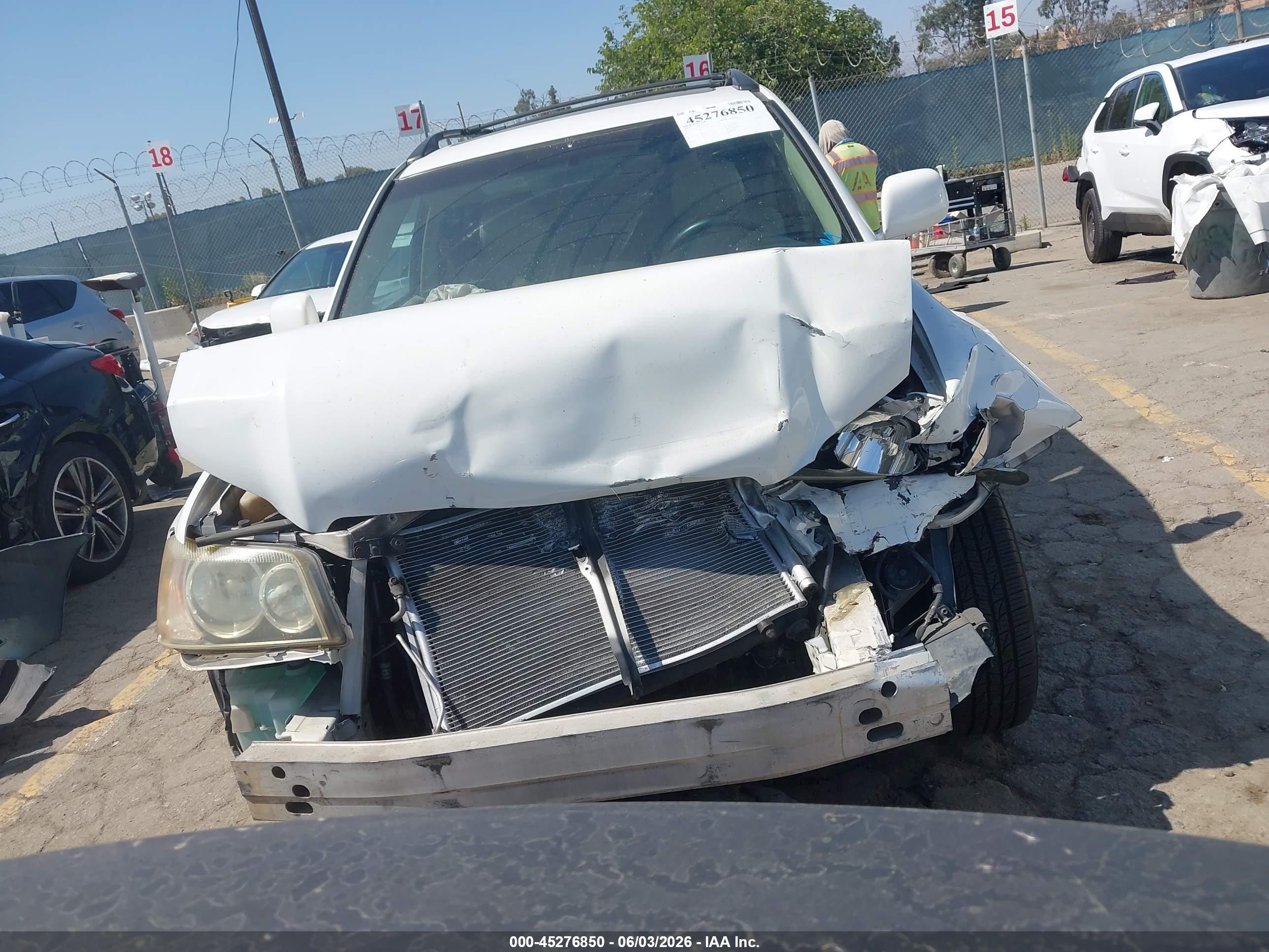 2003 Toyota Highlander Limited V6 Белый vin: JTEGF21AX30117293