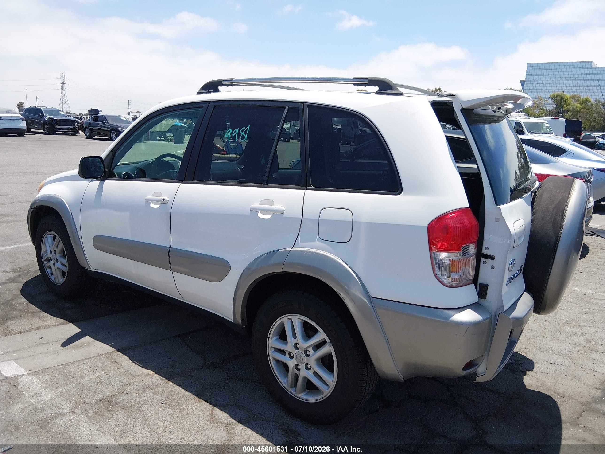 2003 Toyota Rav4   White vin: JTEGH20V230086703