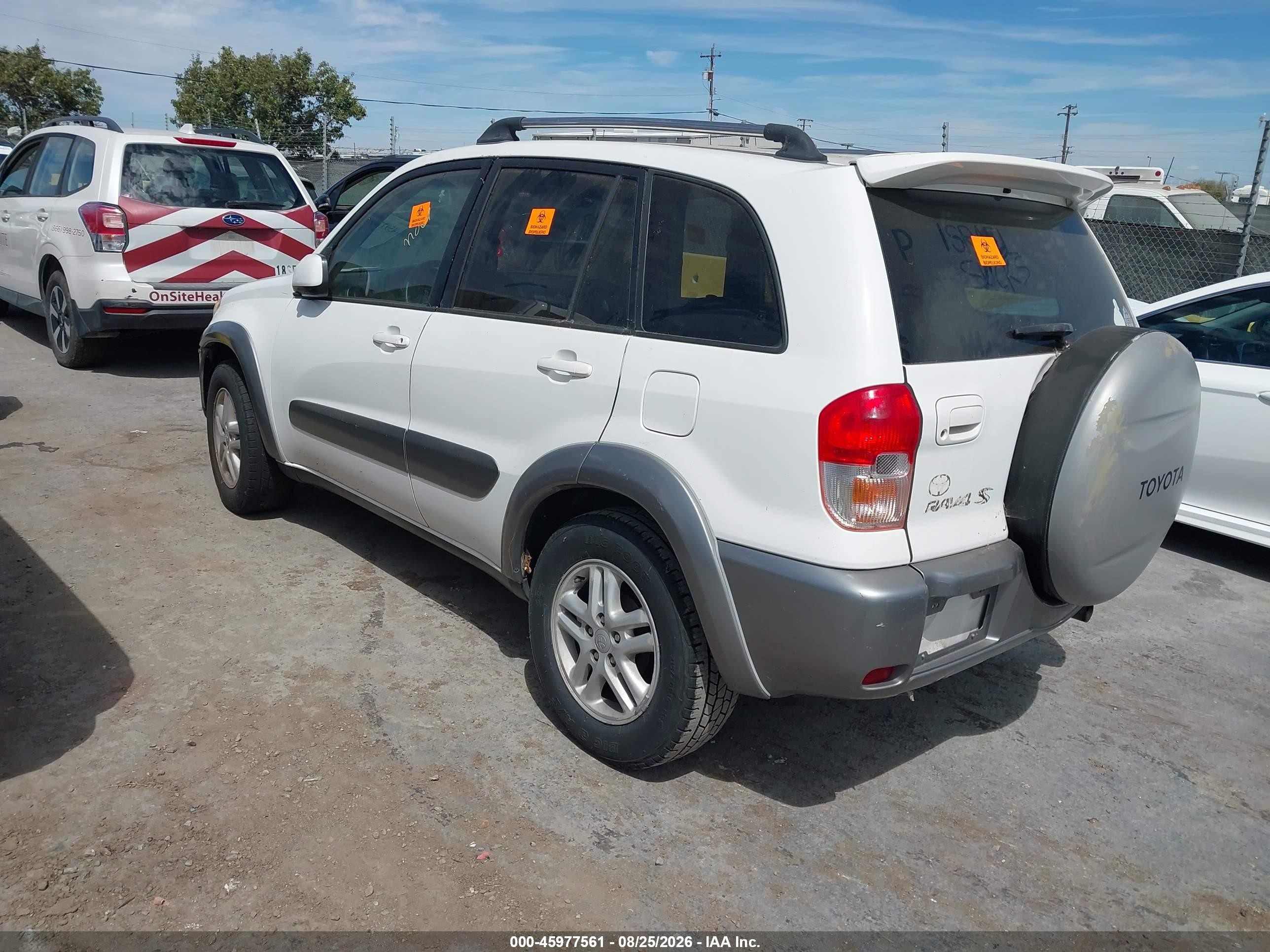 2003 Toyota Rav4   White vin: JTEGH20V430118731