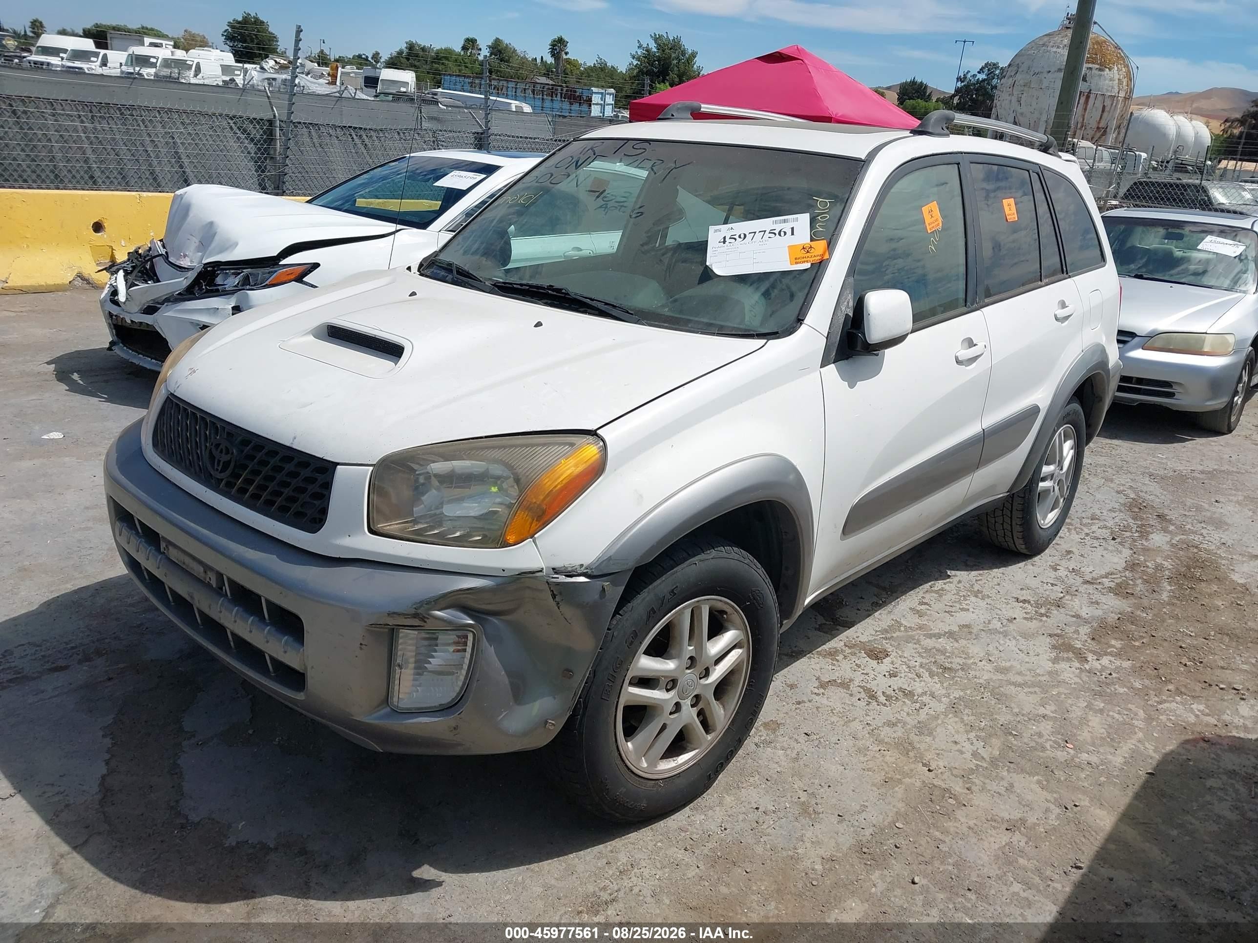 2003 Toyota Rav4   White vin: JTEGH20V430118731