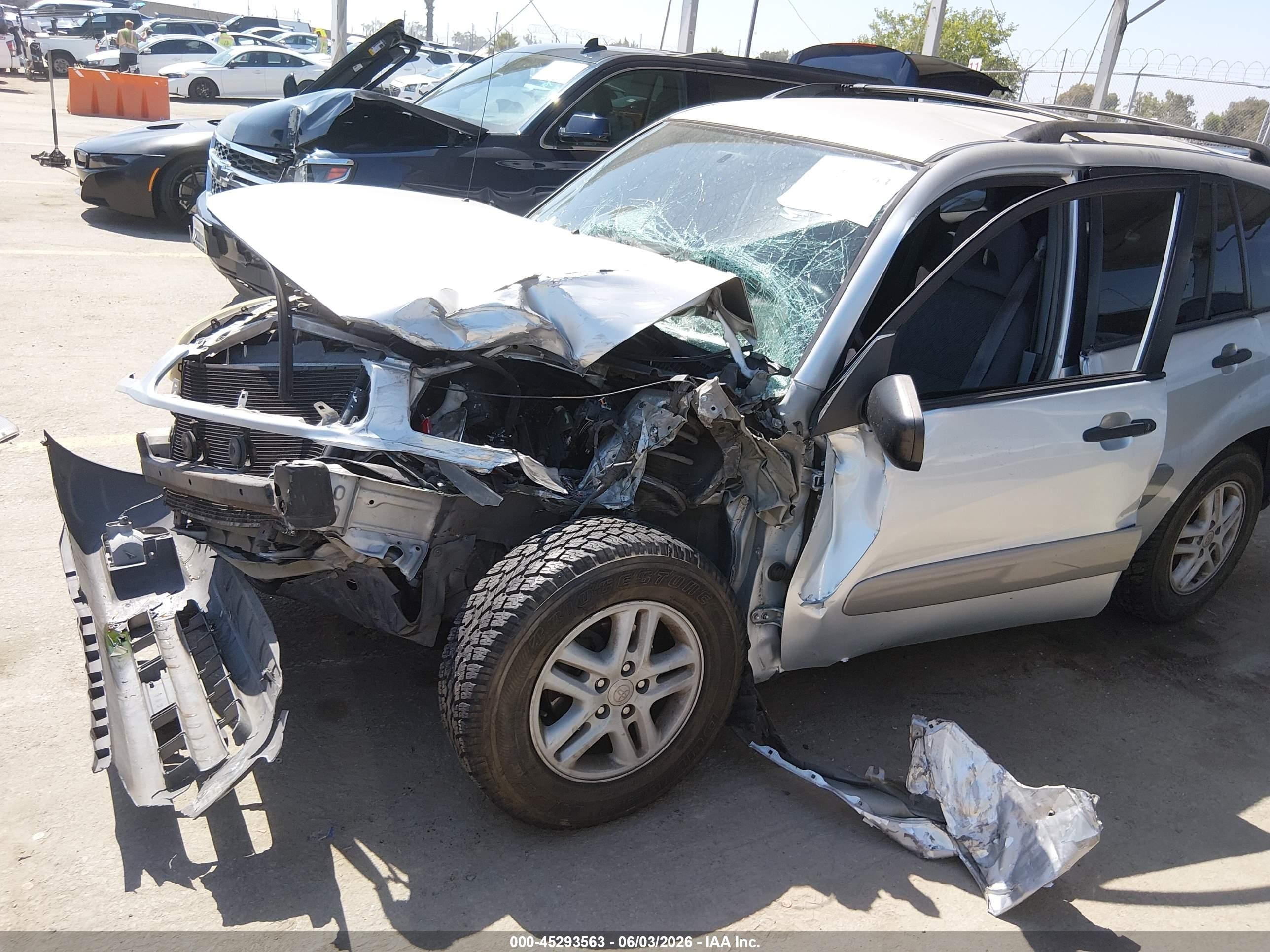 2002 Toyota Rav4 Silver vin: JTEGH20V520066718