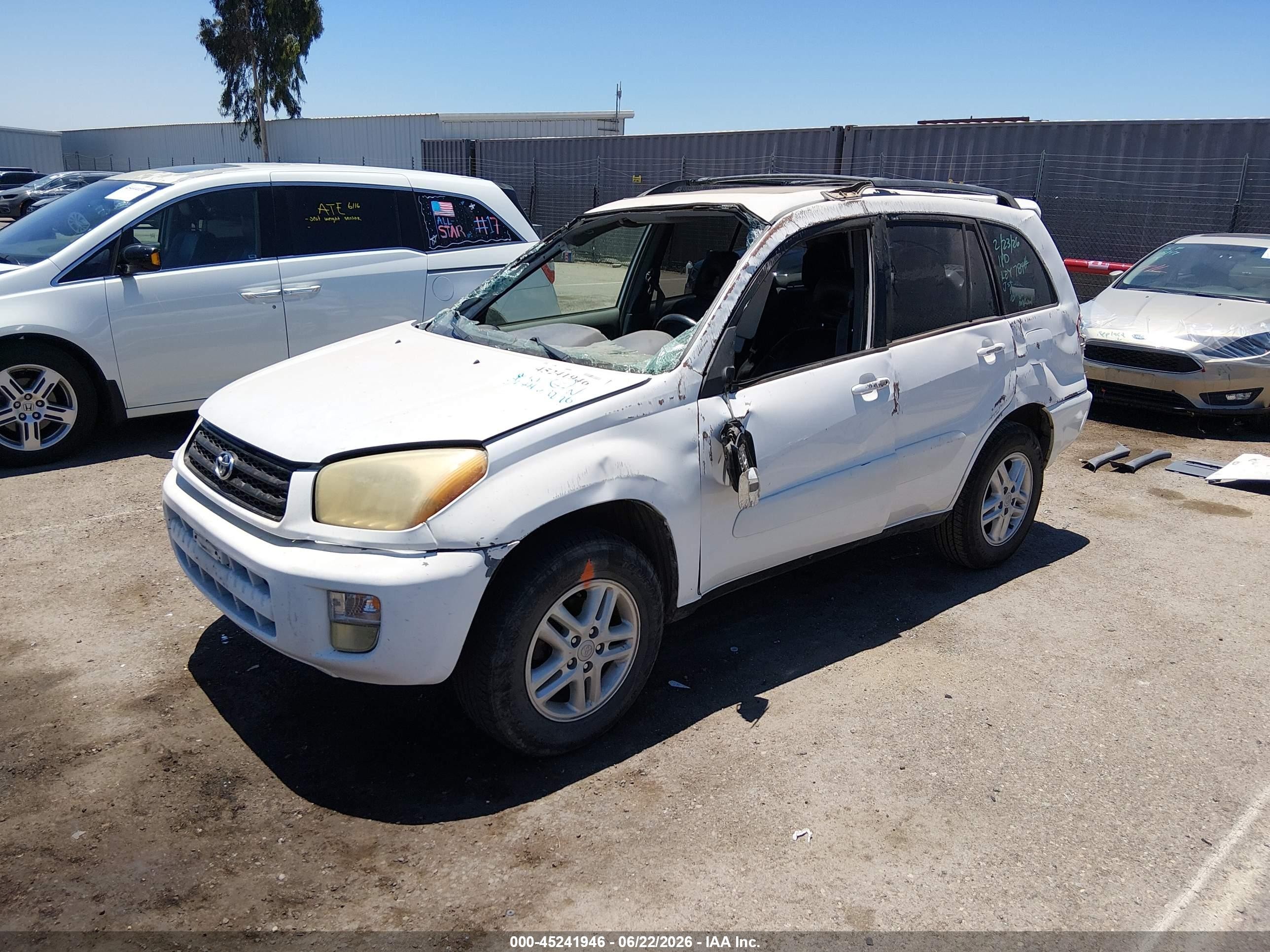 2002 Toyota Rav4   White vin: JTEGH20V620077646
