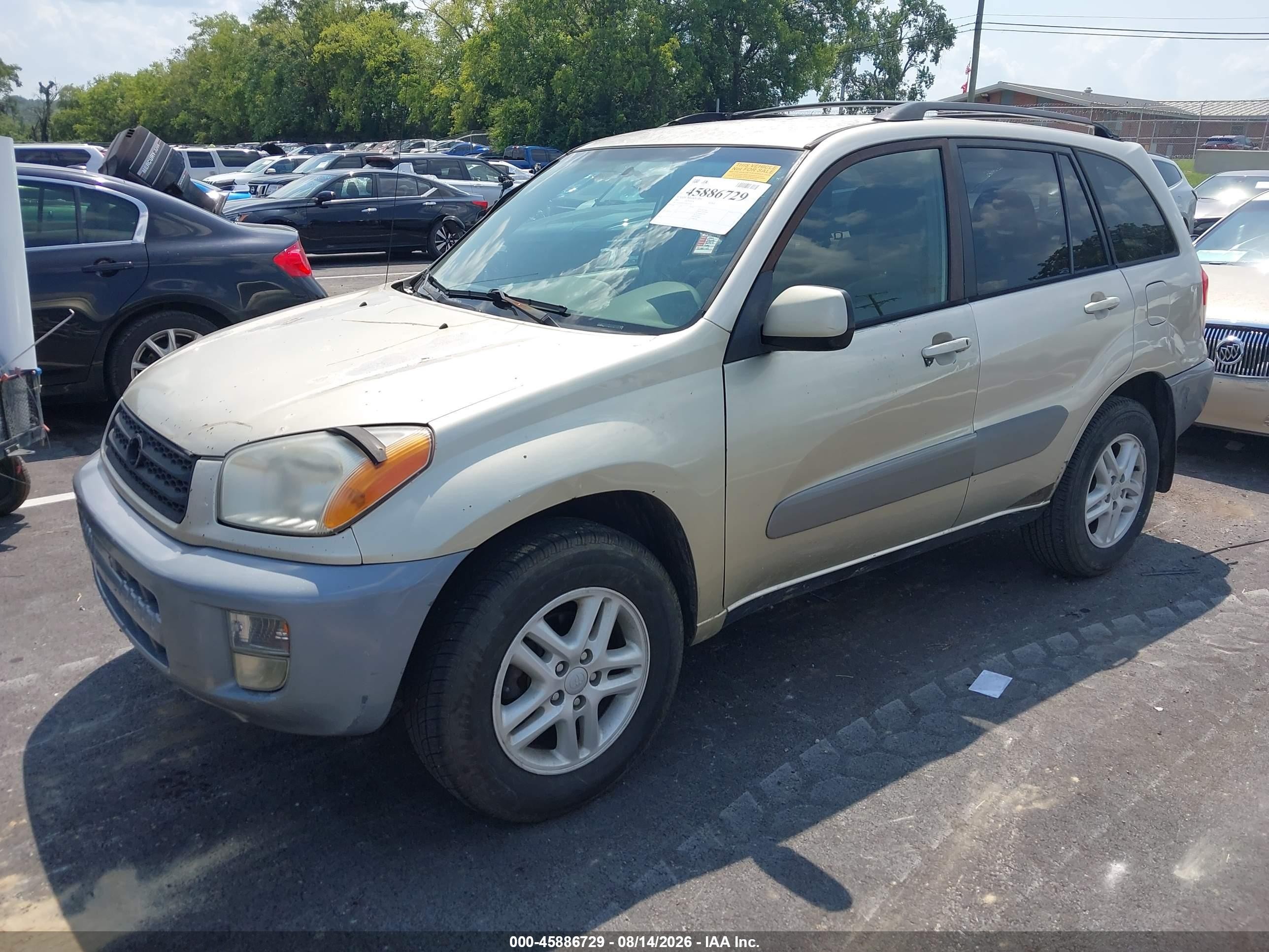 2001 Toyota Rav4   Желто-коричневый vin: JTEGH20V710035145