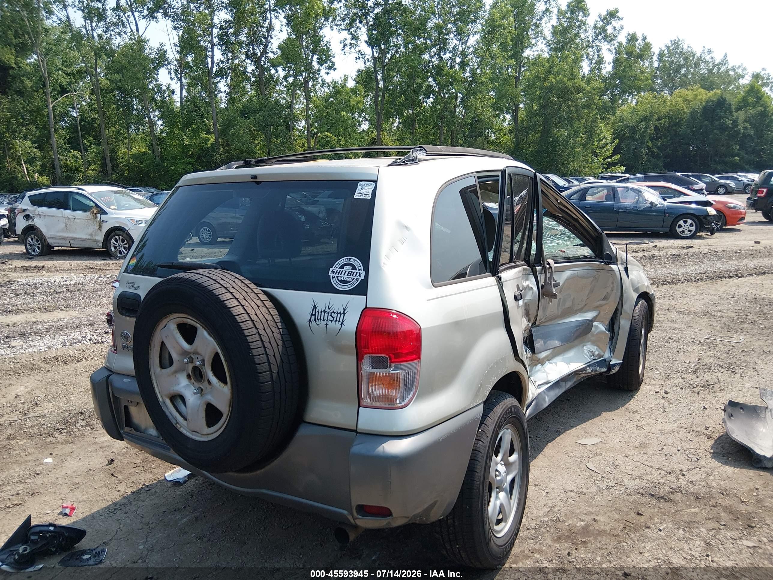 2002 Toyota Rav4   Gray vin: JTEGH20VX20065810