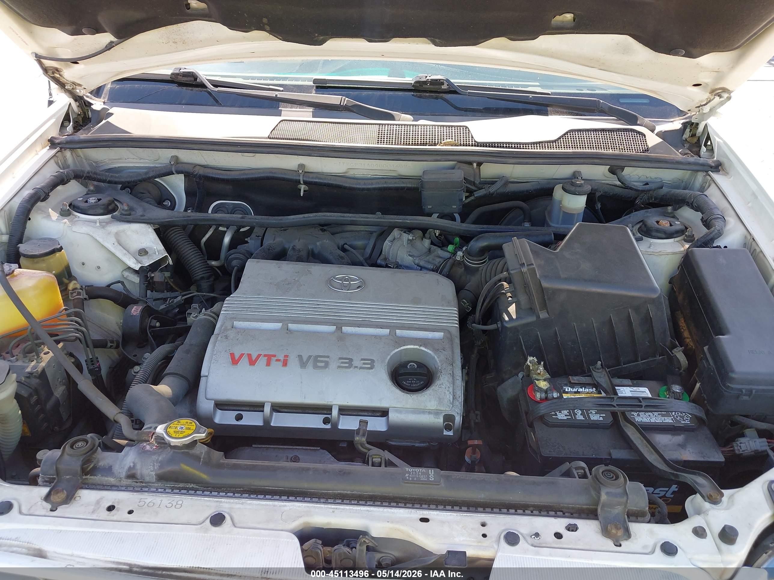 2004 Toyota Highlander V6 White vin: JTEGP21A040004659