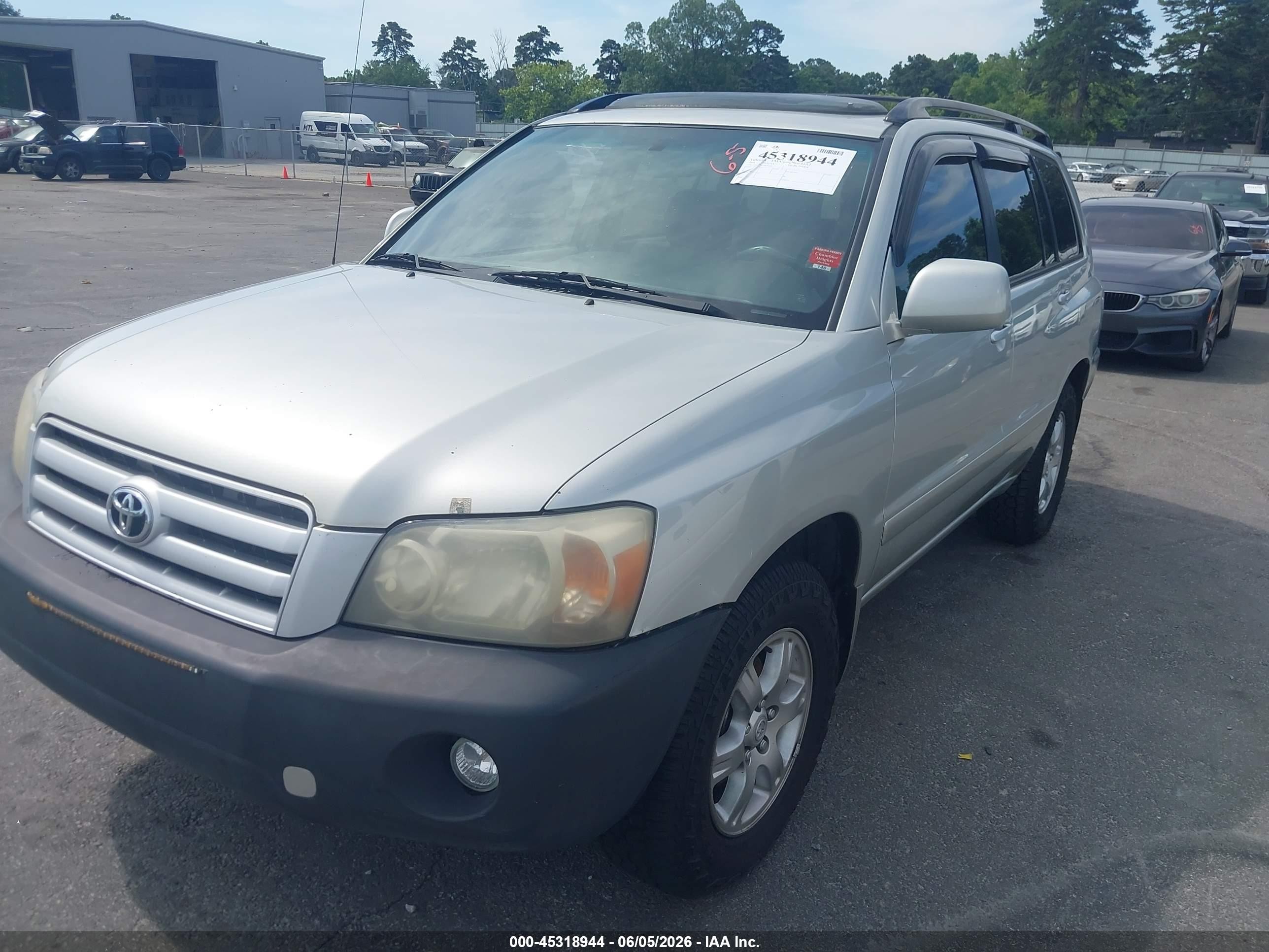 2004 Toyota Highlander V6 Серый vin: JTEGP21A040016536