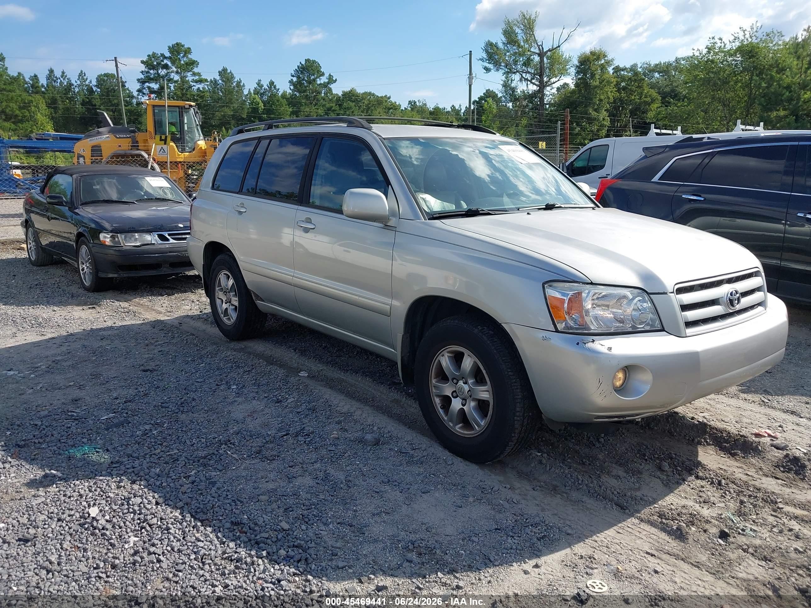 2005 Toyota Highlander V6 Gray vin: JTEGP21A050075135