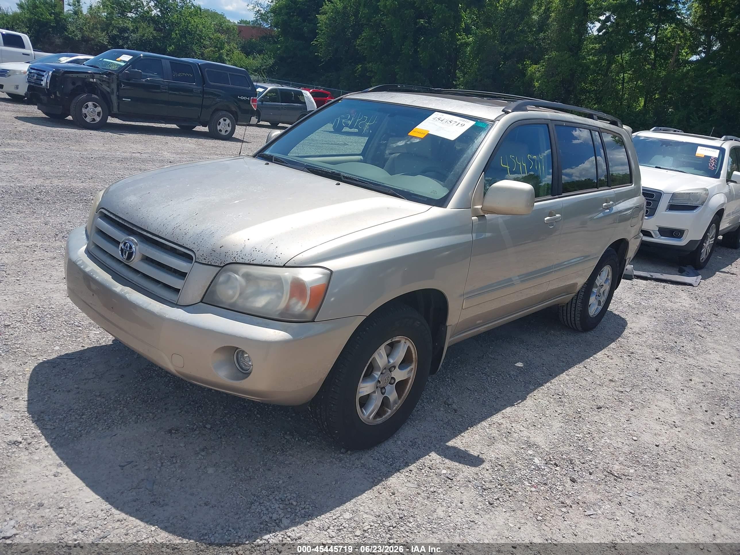 2007 Toyota Highlander V6 (2 Rows) (a5) Beige vin: JTEGP21A070138365