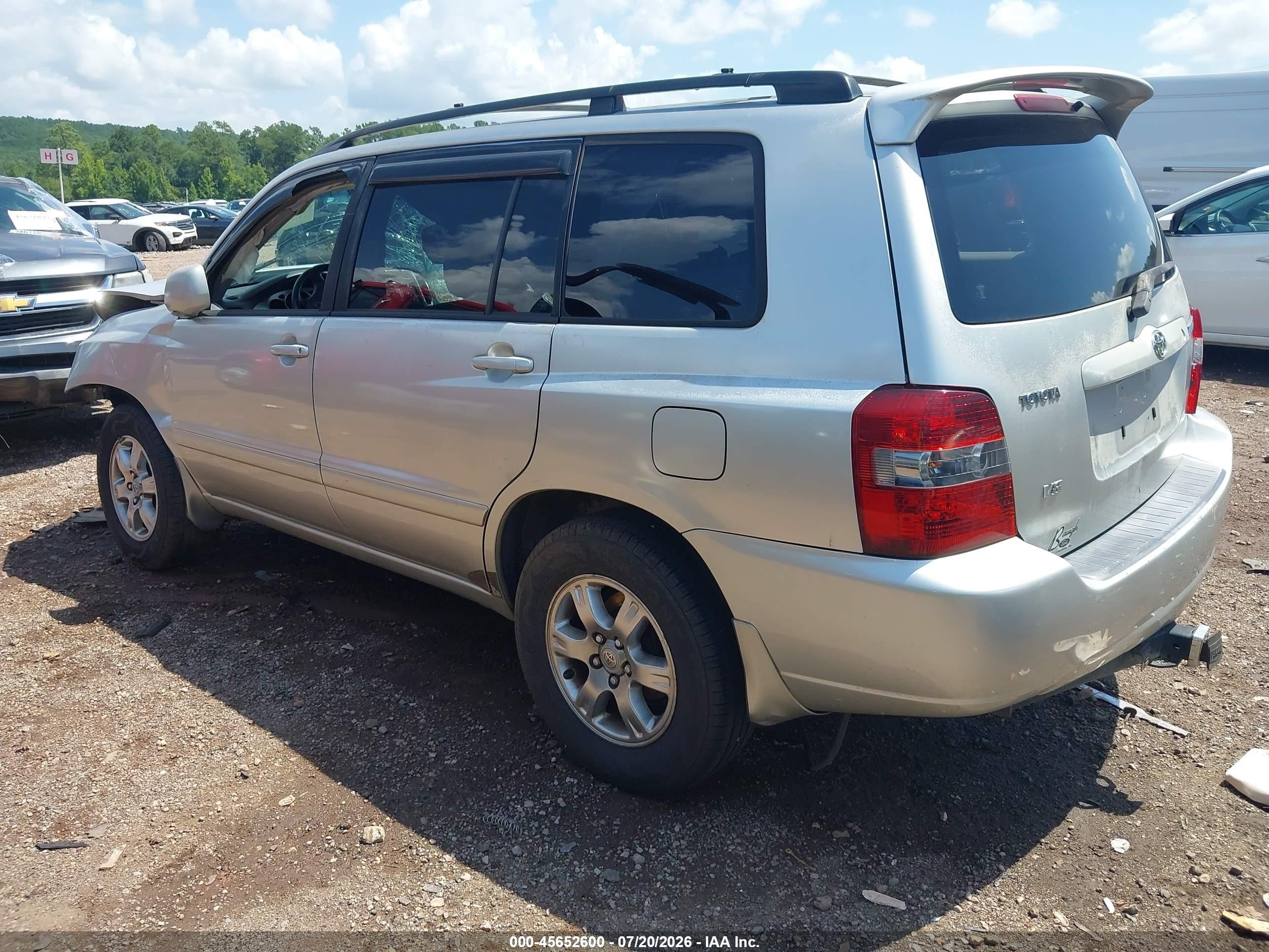 2007 Toyota Highlander V6 (2 Rows) (a5) Silver vin: JTEGP21A170148371