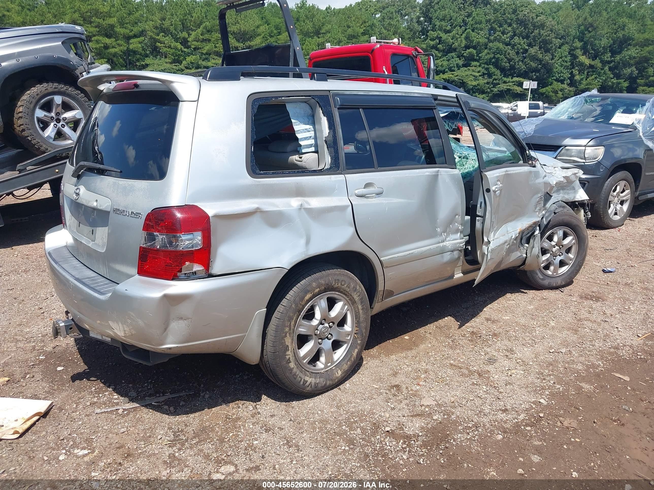2007 Toyota Highlander V6 (2 Rows) (a5) Silver vin: JTEGP21A170148371