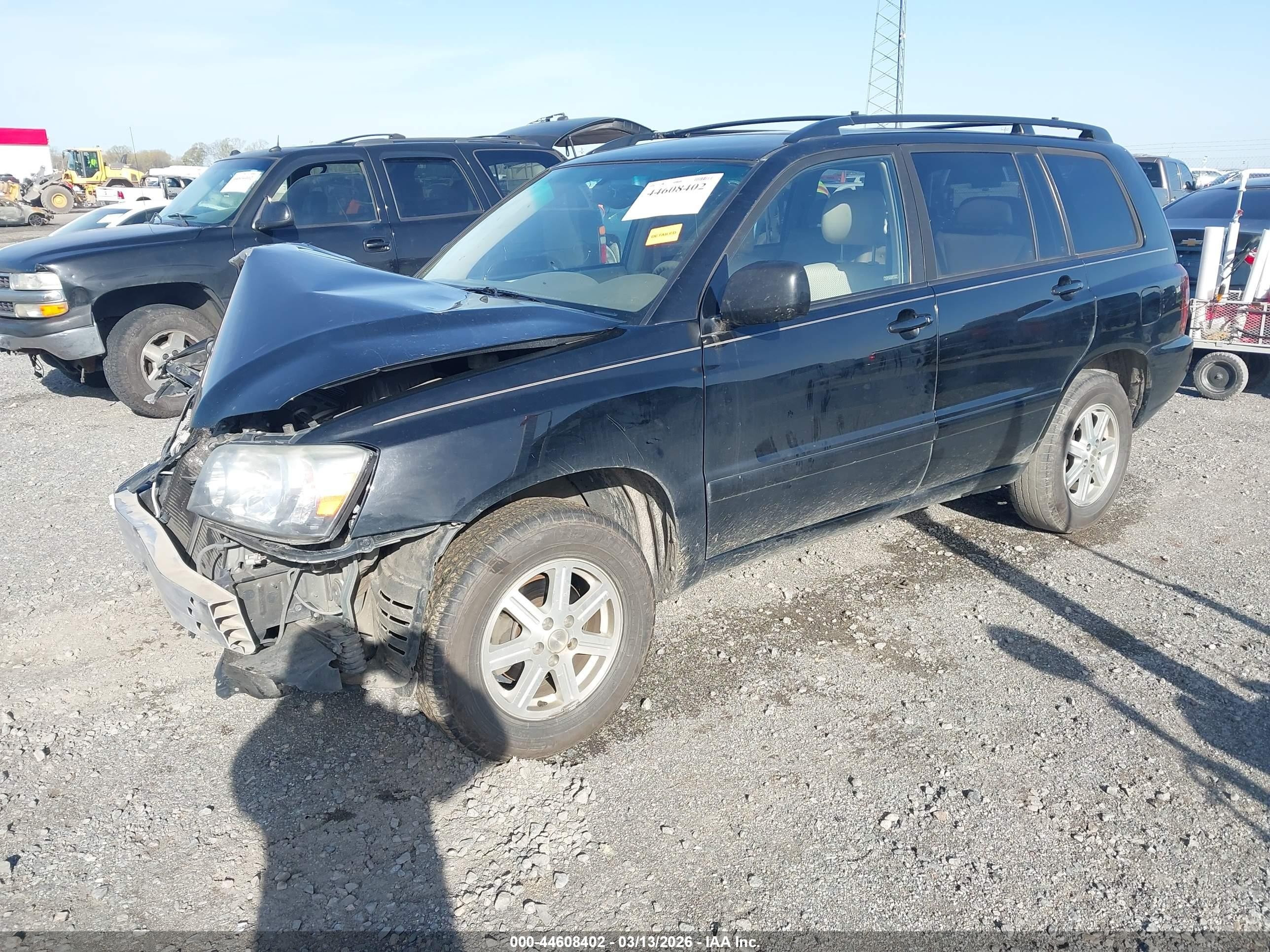 2004 Toyota Highlander V6 Black vin: JTEGP21A240018241