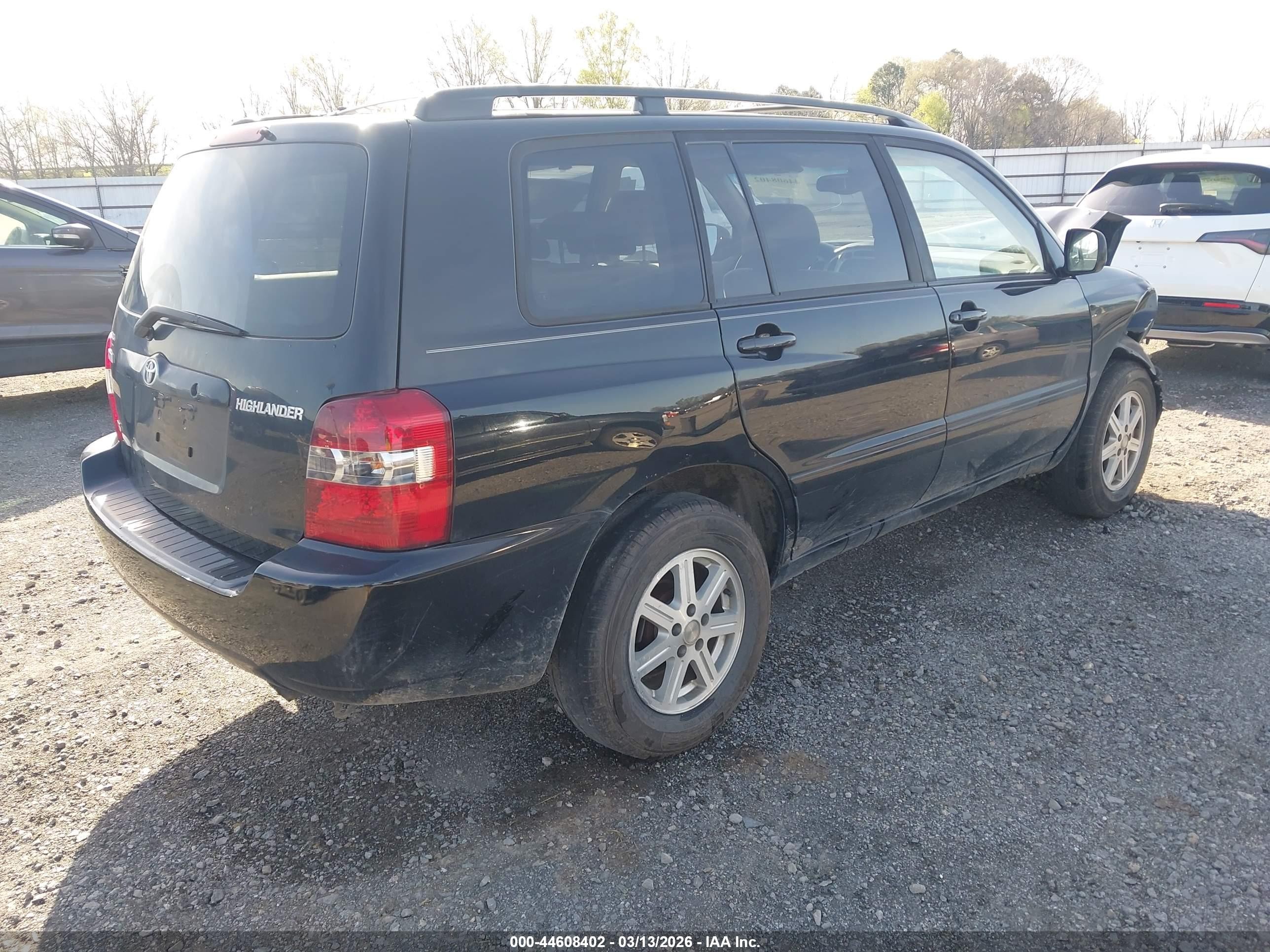2004 Toyota Highlander V6 Black vin: JTEGP21A240018241