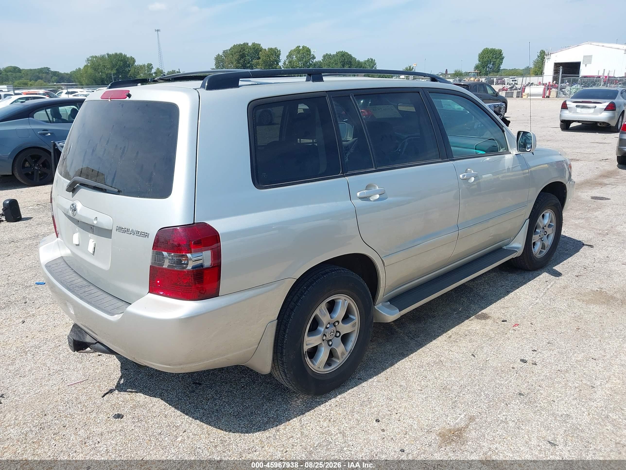 2005 Toyota Highlander V6 Серебряный vin: JTEGP21A250051483