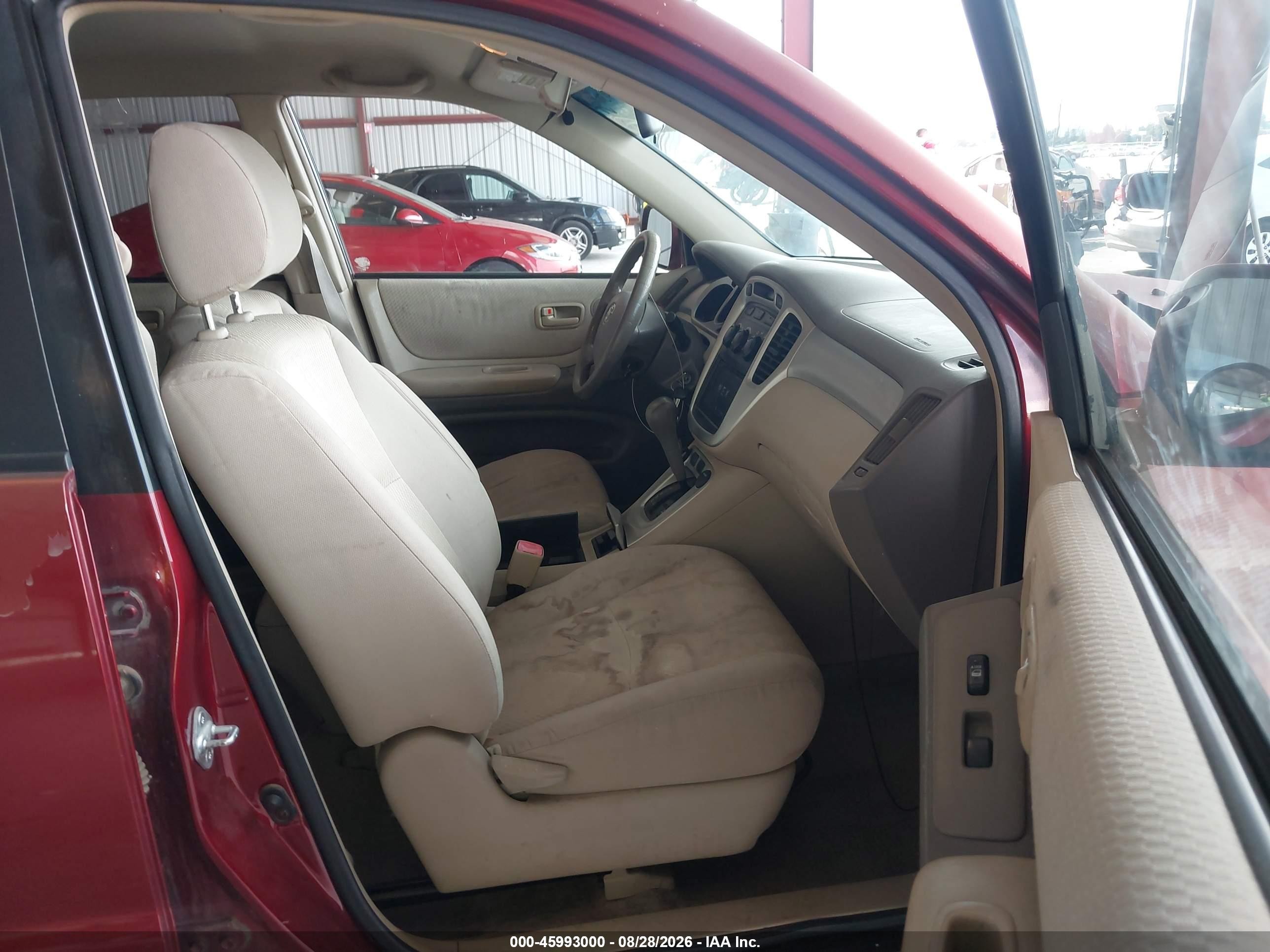 2005 Toyota Highlander V6 Burgundy vin: JTEGP21A250083494