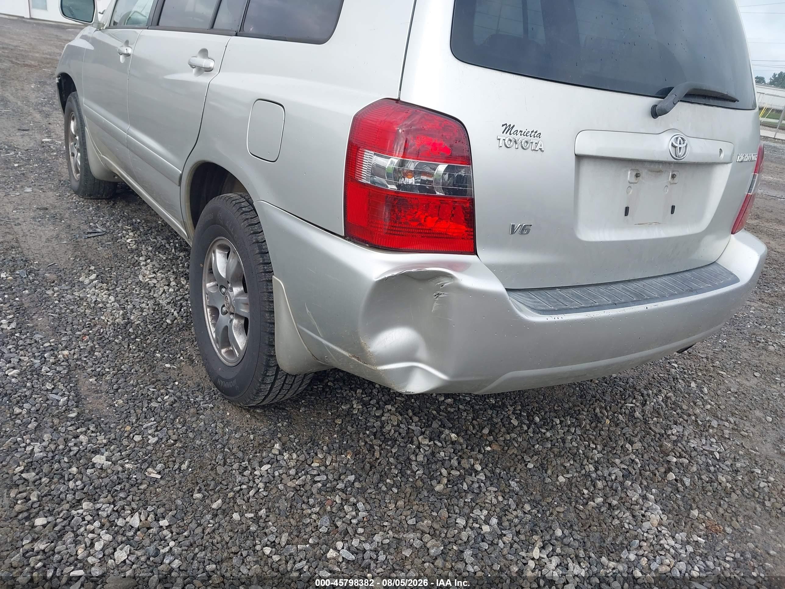 2006 Toyota Highlander V6 Silver vin: JTEGP21A260097347