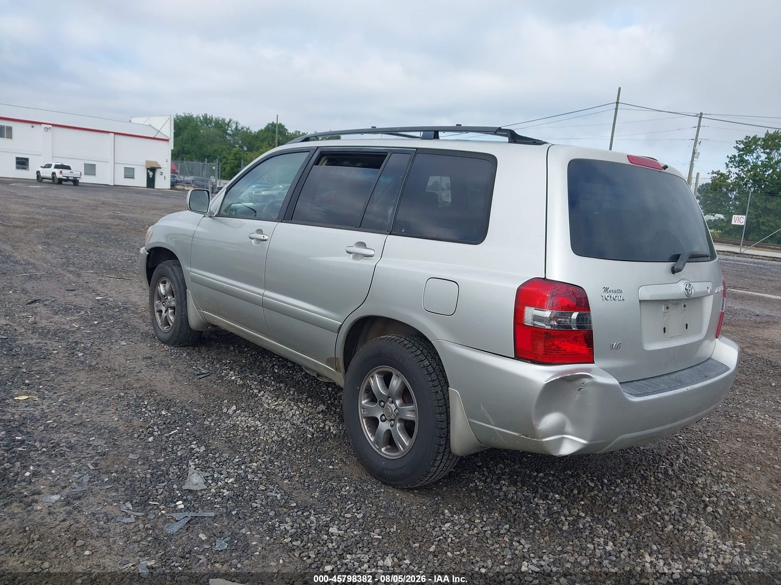 2006 Toyota Highlander V6 Silver vin: JTEGP21A260097347