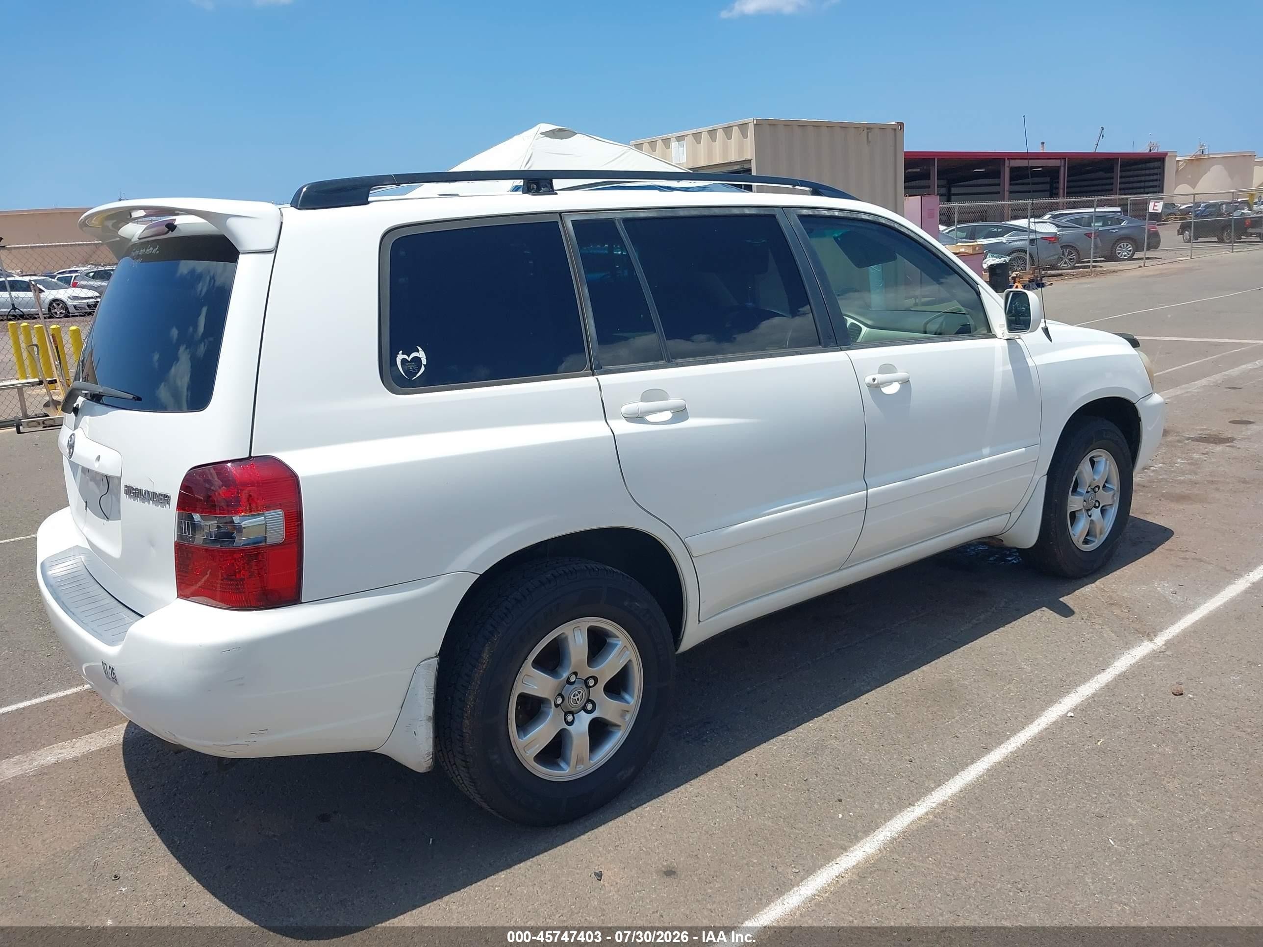 2006 Toyota Highlander Sport V6/v6 Белый vin: JTEGP21A260120531