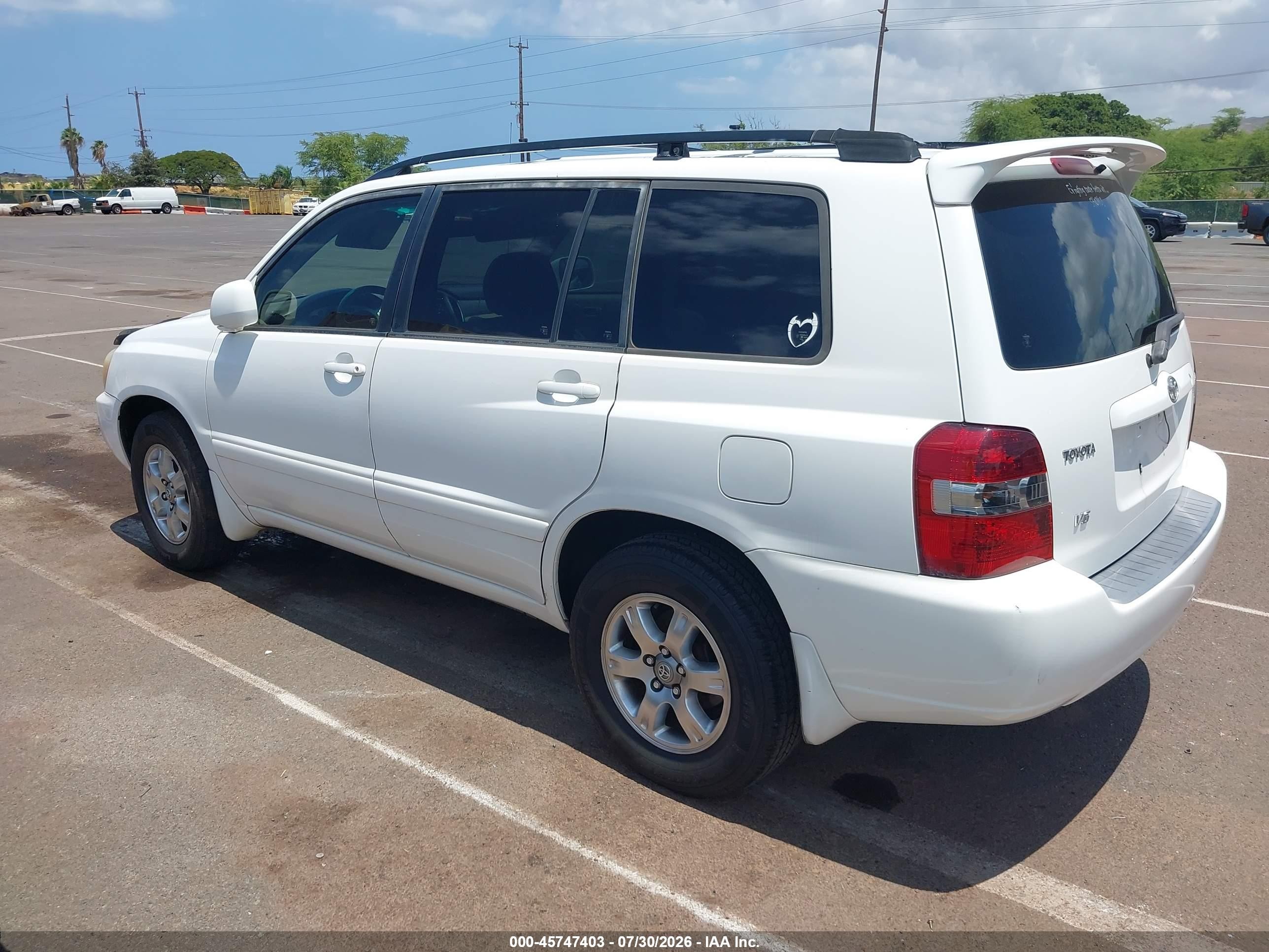 2006 Toyota Highlander Sport V6/v6 Белый vin: JTEGP21A260120531