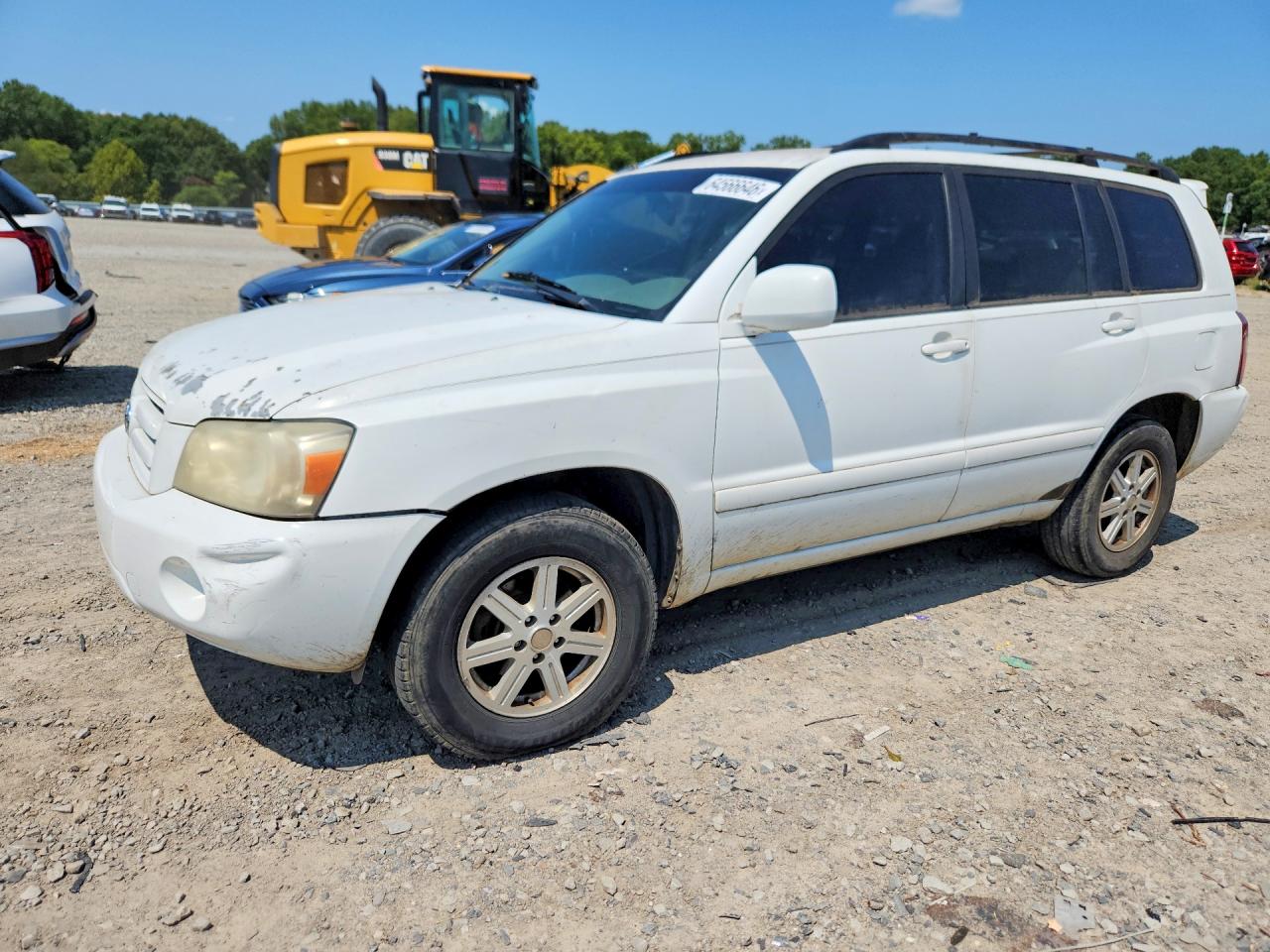 2005 Toyota Highlander Base White vin: JTEGP21A350062069