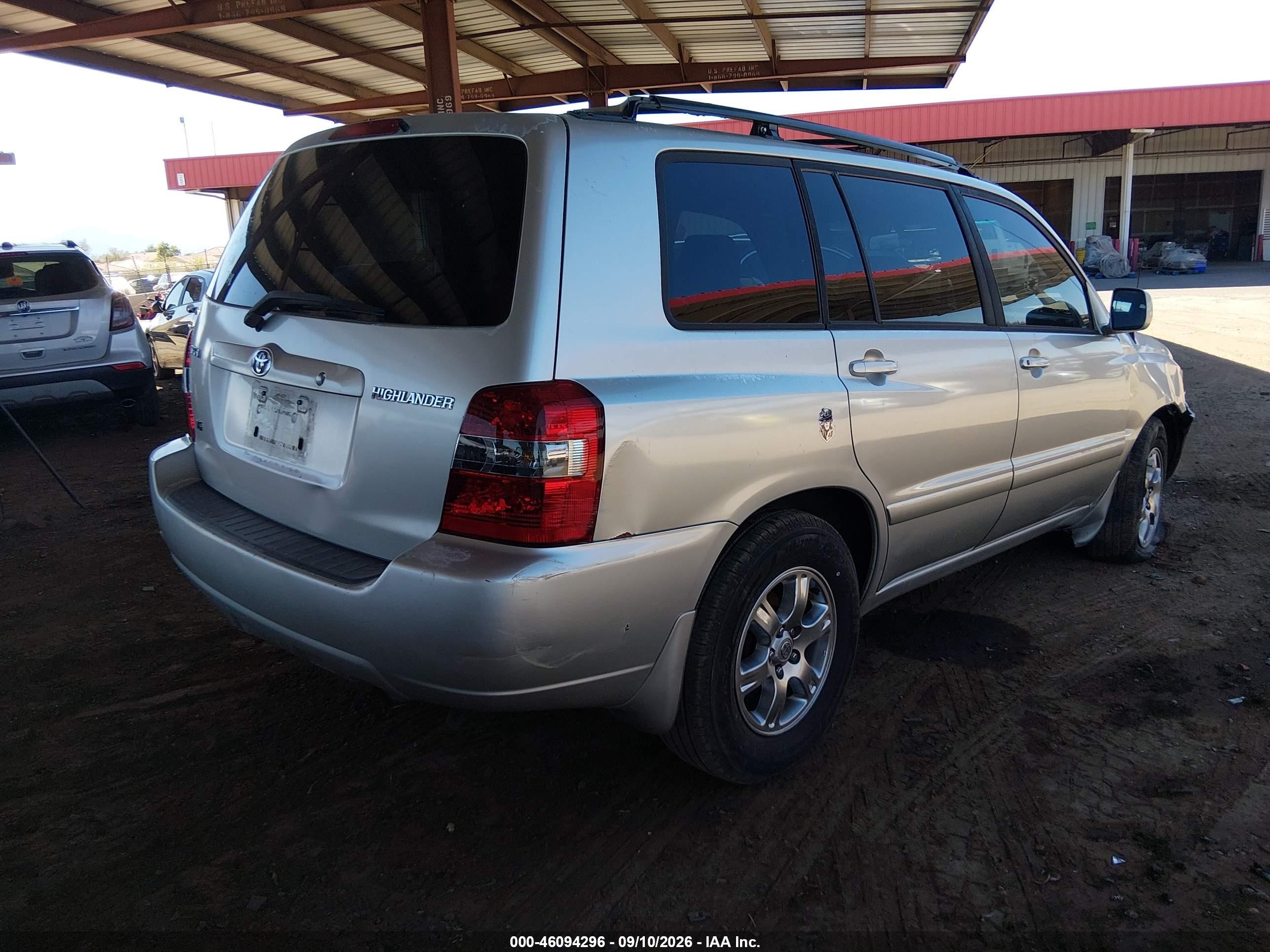 2006 Toyota Highlander V6 Silver vin: JTEGP21A360106363