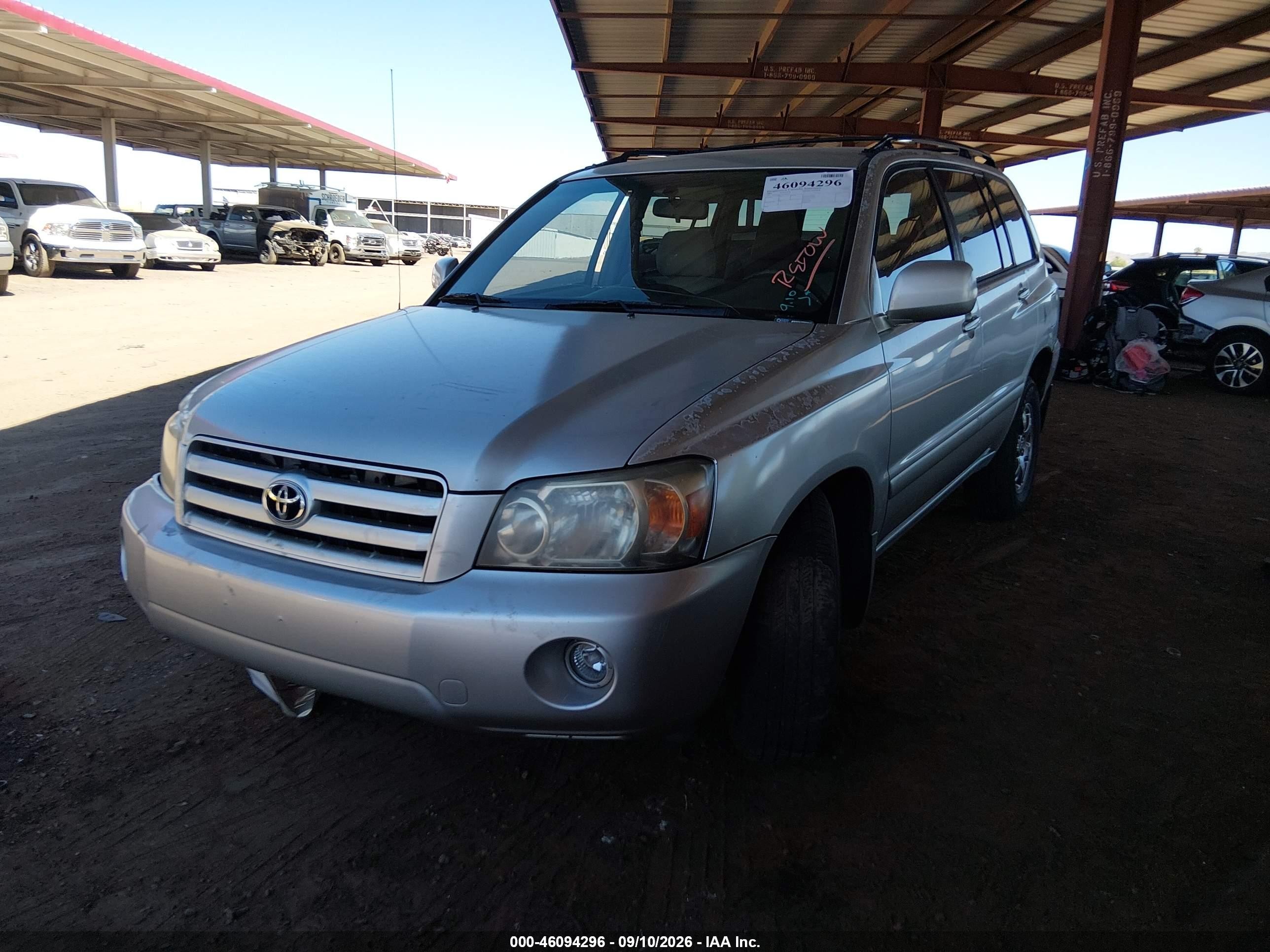2006 Toyota Highlander V6 Silver vin: JTEGP21A360106363