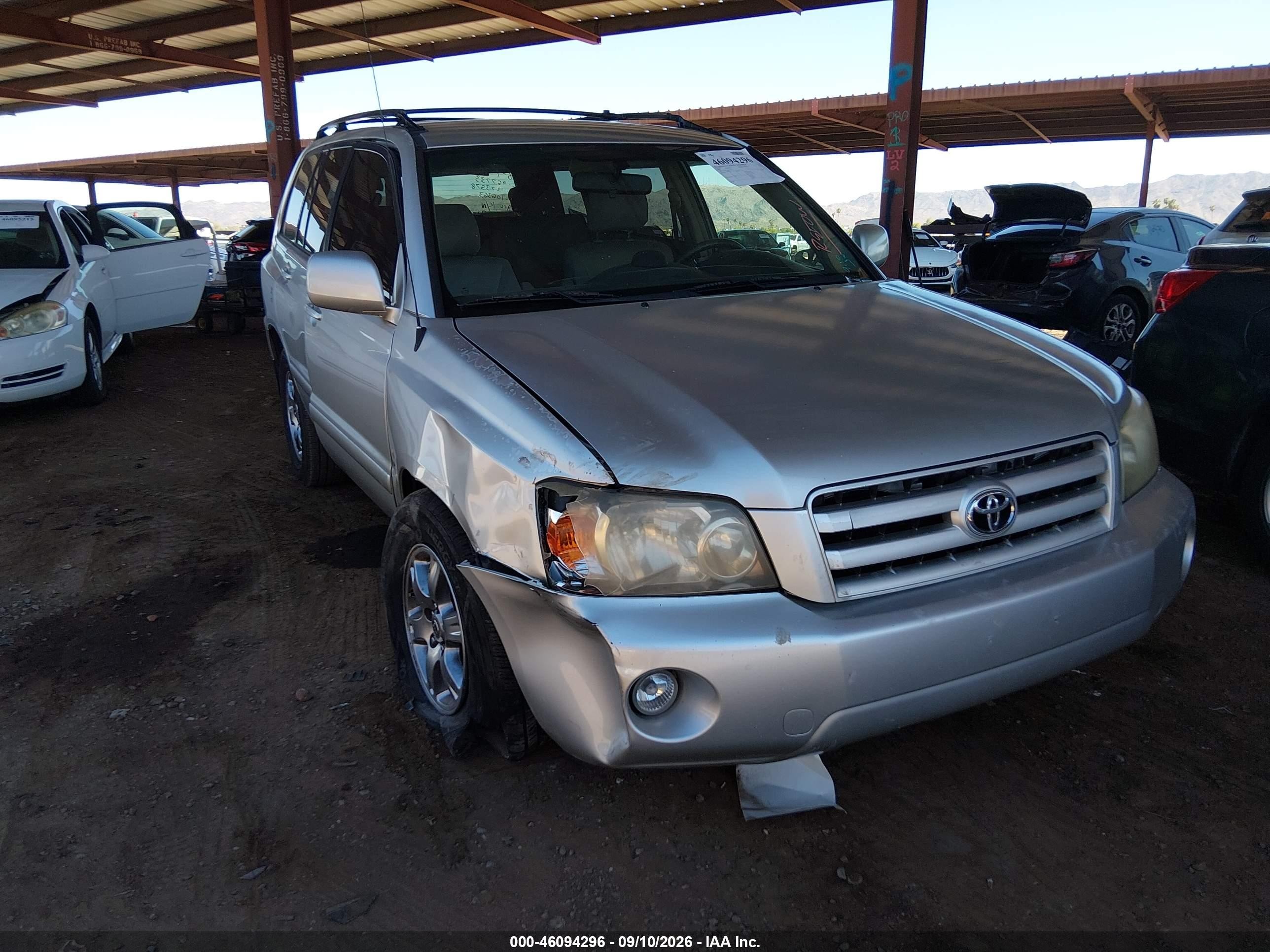 2006 Toyota Highlander V6 Silver vin: JTEGP21A360106363