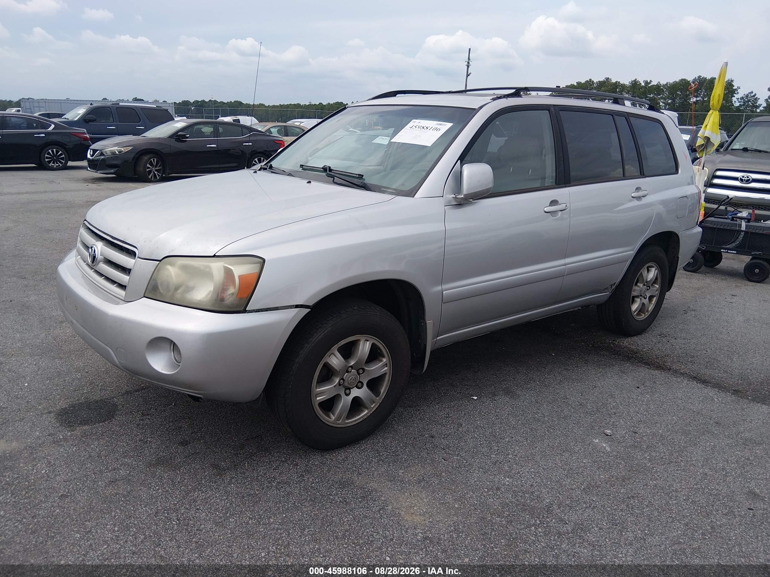 2007 Toyota Highlander V6 Silver vin: JTEGP21A370130759