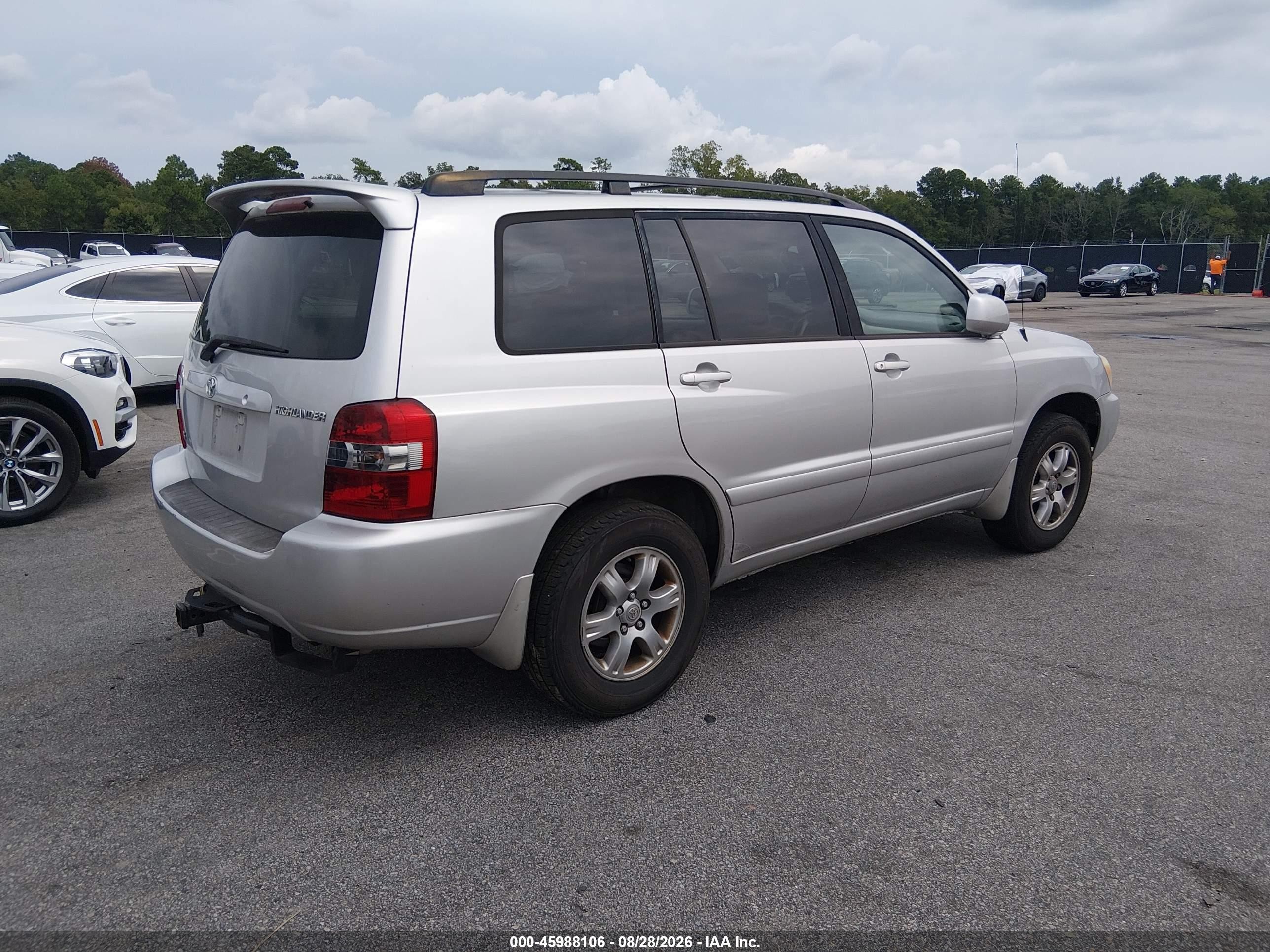 2007 Toyota Highlander V6 Silver vin: JTEGP21A370130759