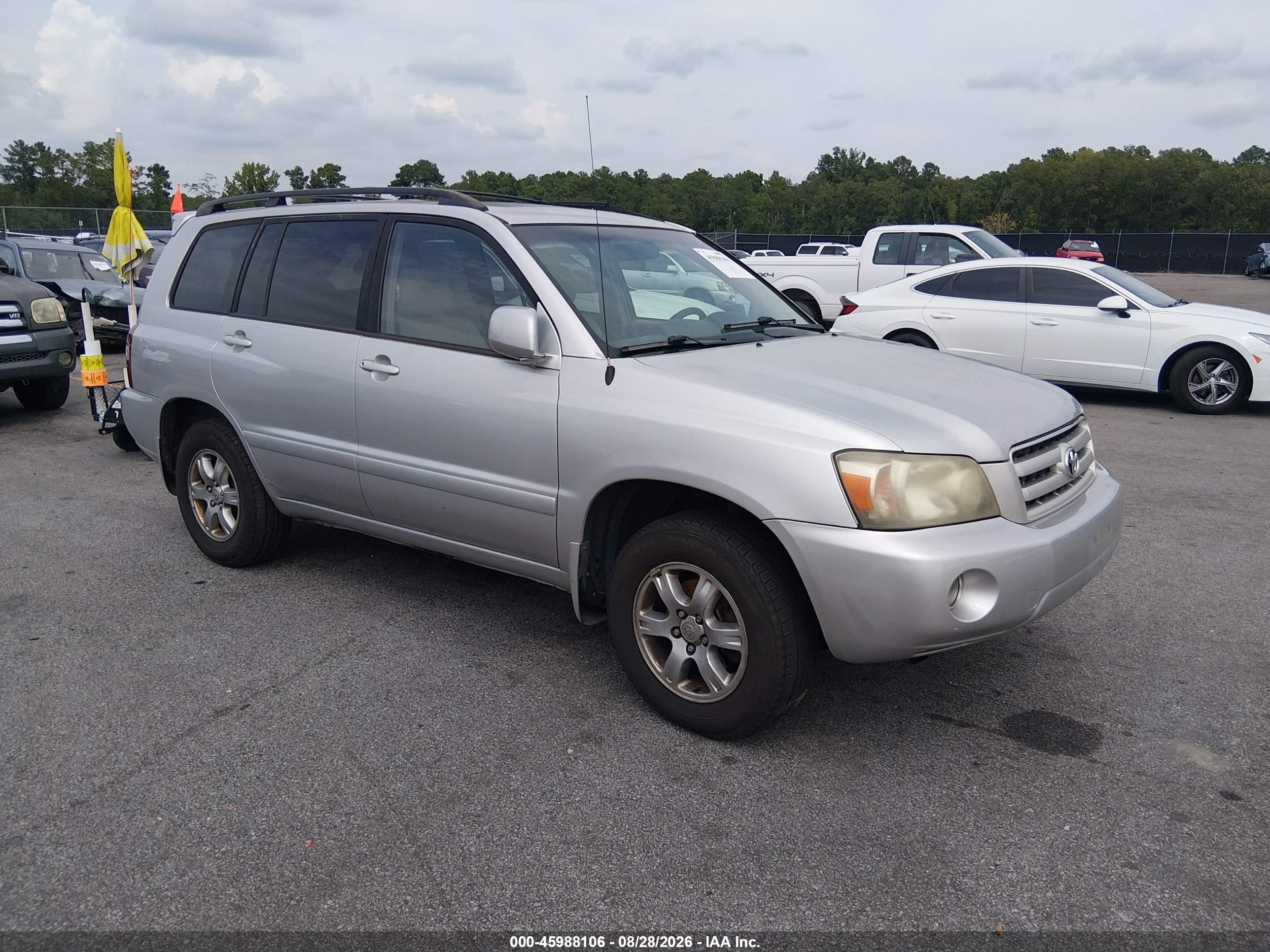 2007 Toyota Highlander V6 Silver vin: JTEGP21A370130759