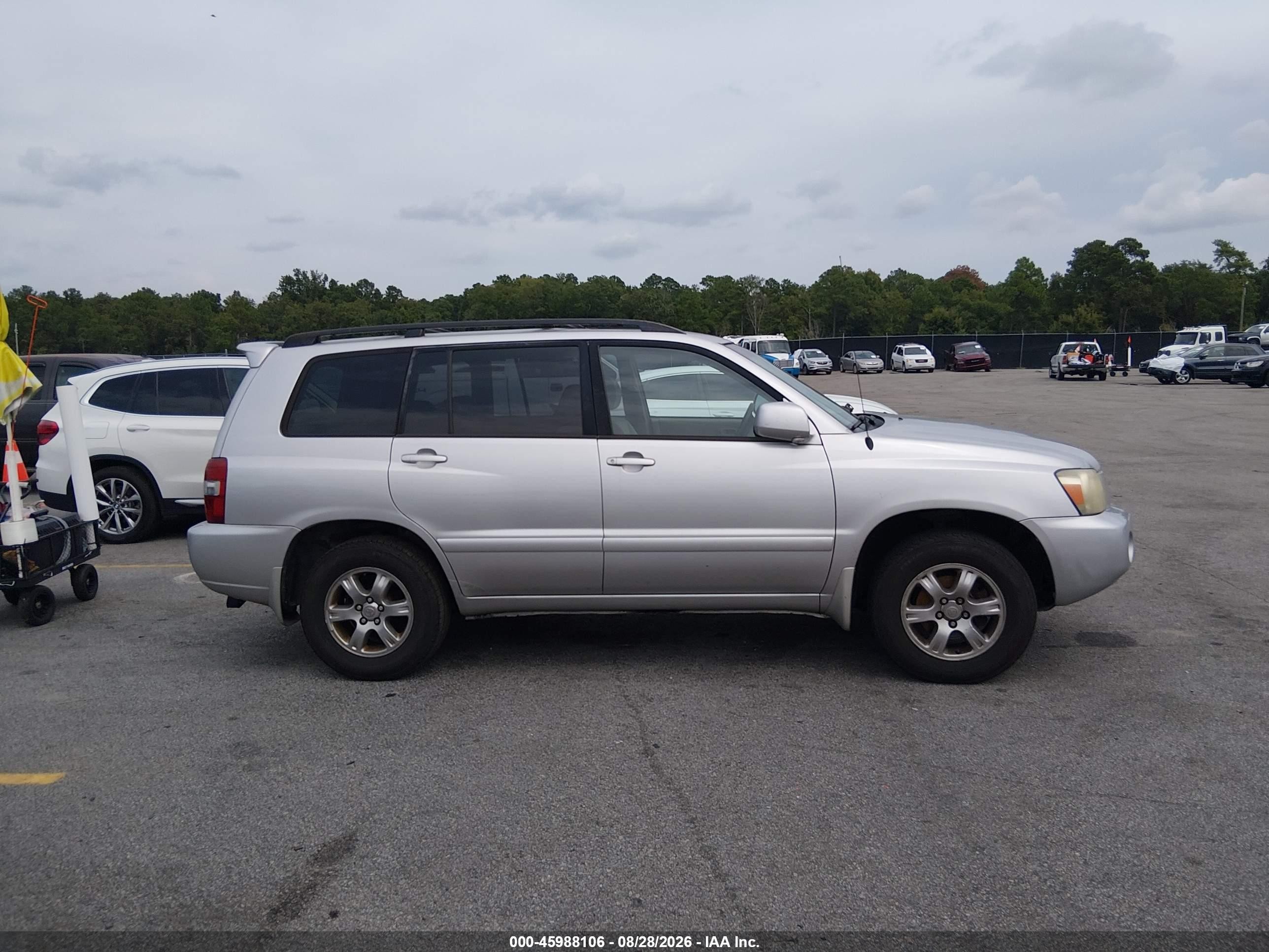 2007 Toyota Highlander V6 Silver vin: JTEGP21A370130759