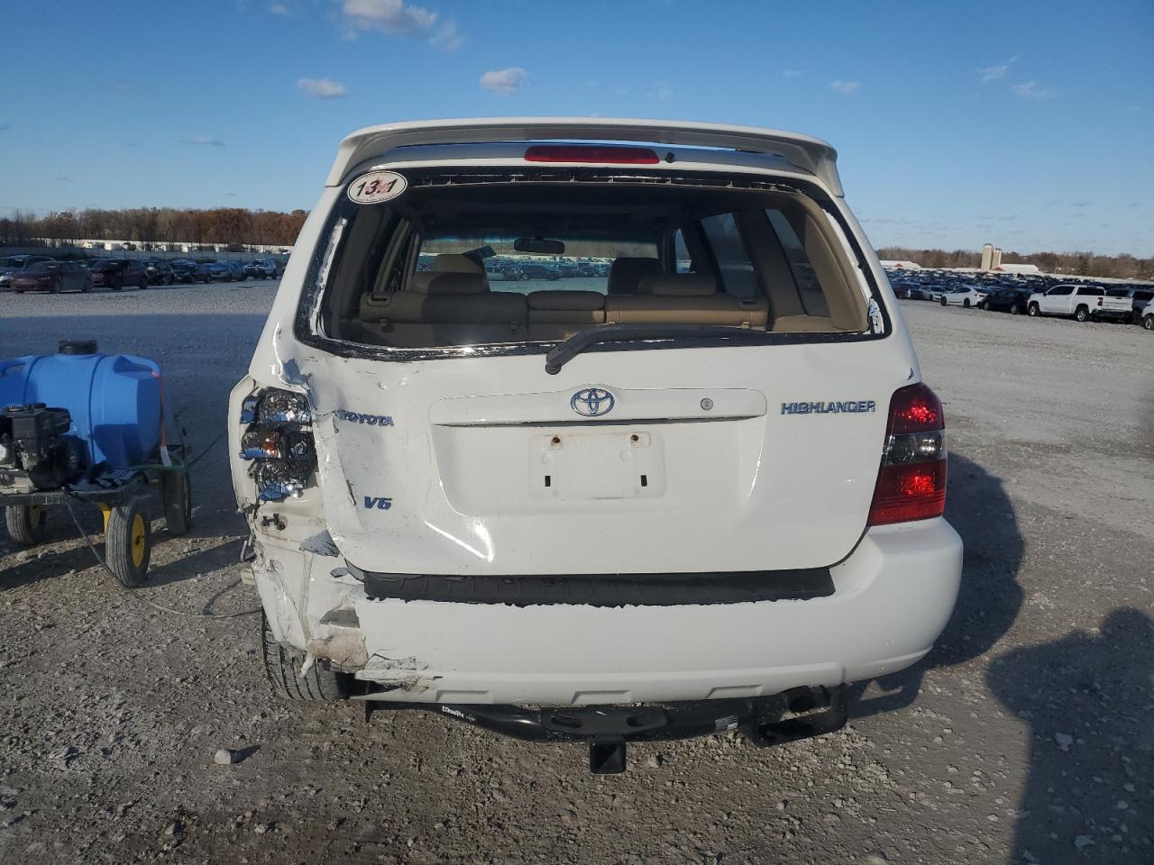 2007 Toyota Highlander Sport White vin: JTEGP21A370135847
