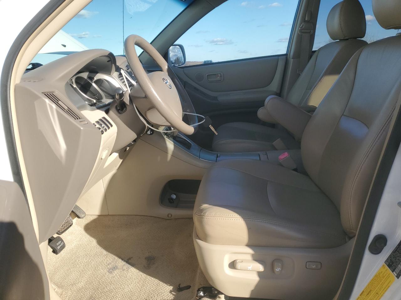 2007 Toyota Highlander Sport White vin: JTEGP21A370135847