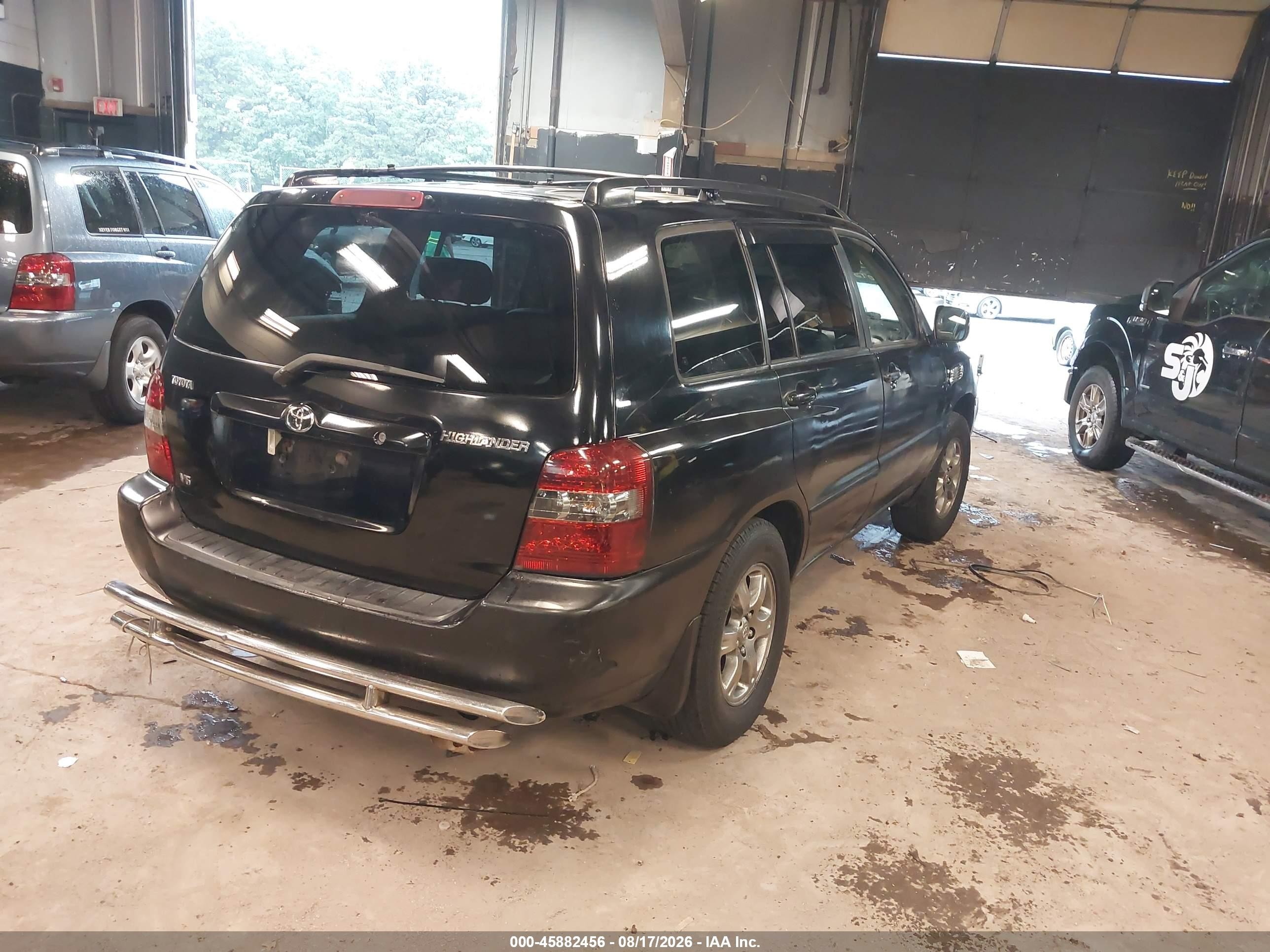 2006 Toyota Highlander V6 Black vin: JTEGP21A460097625