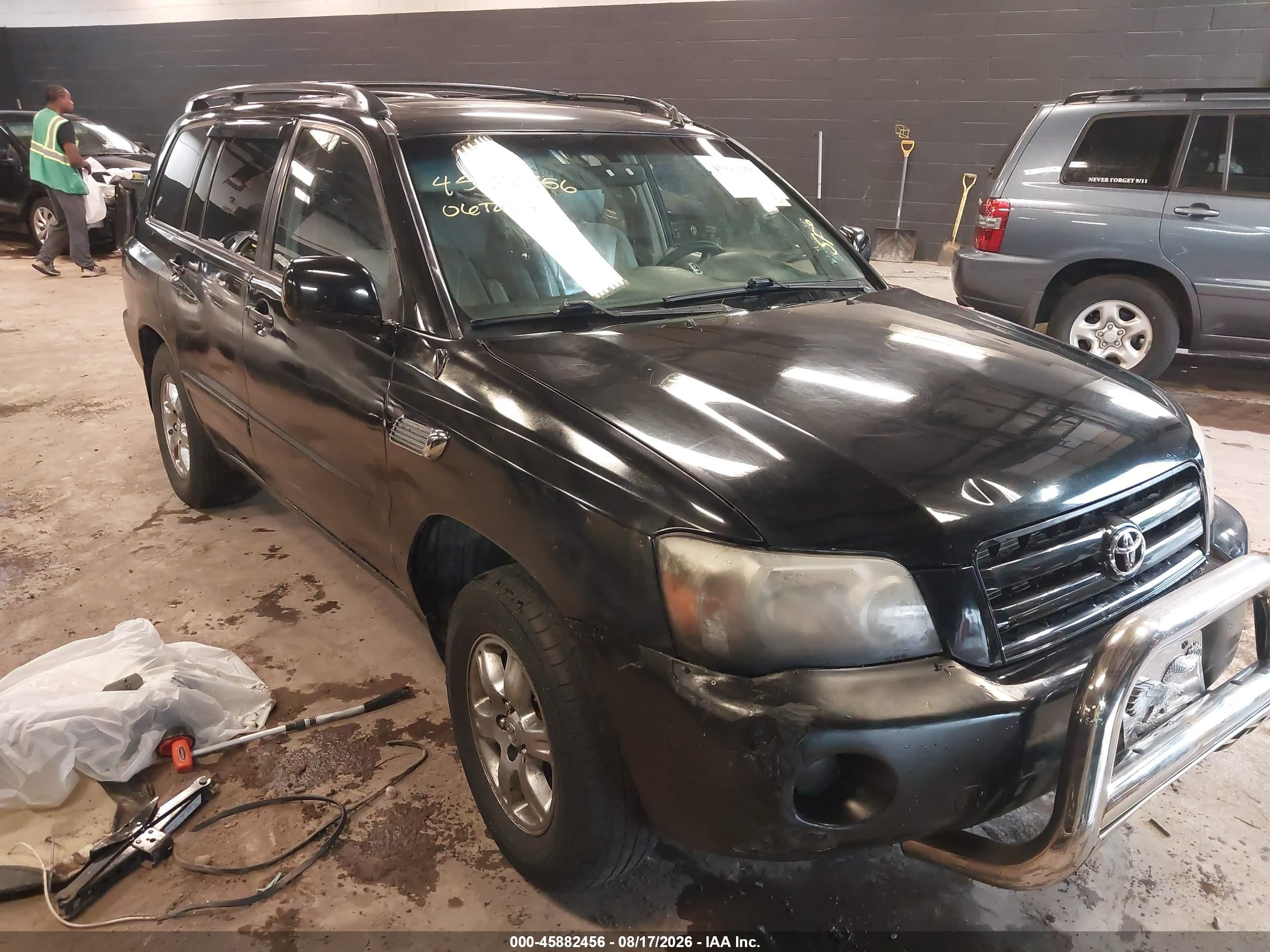 2006 Toyota Highlander V6 Black vin: JTEGP21A460097625