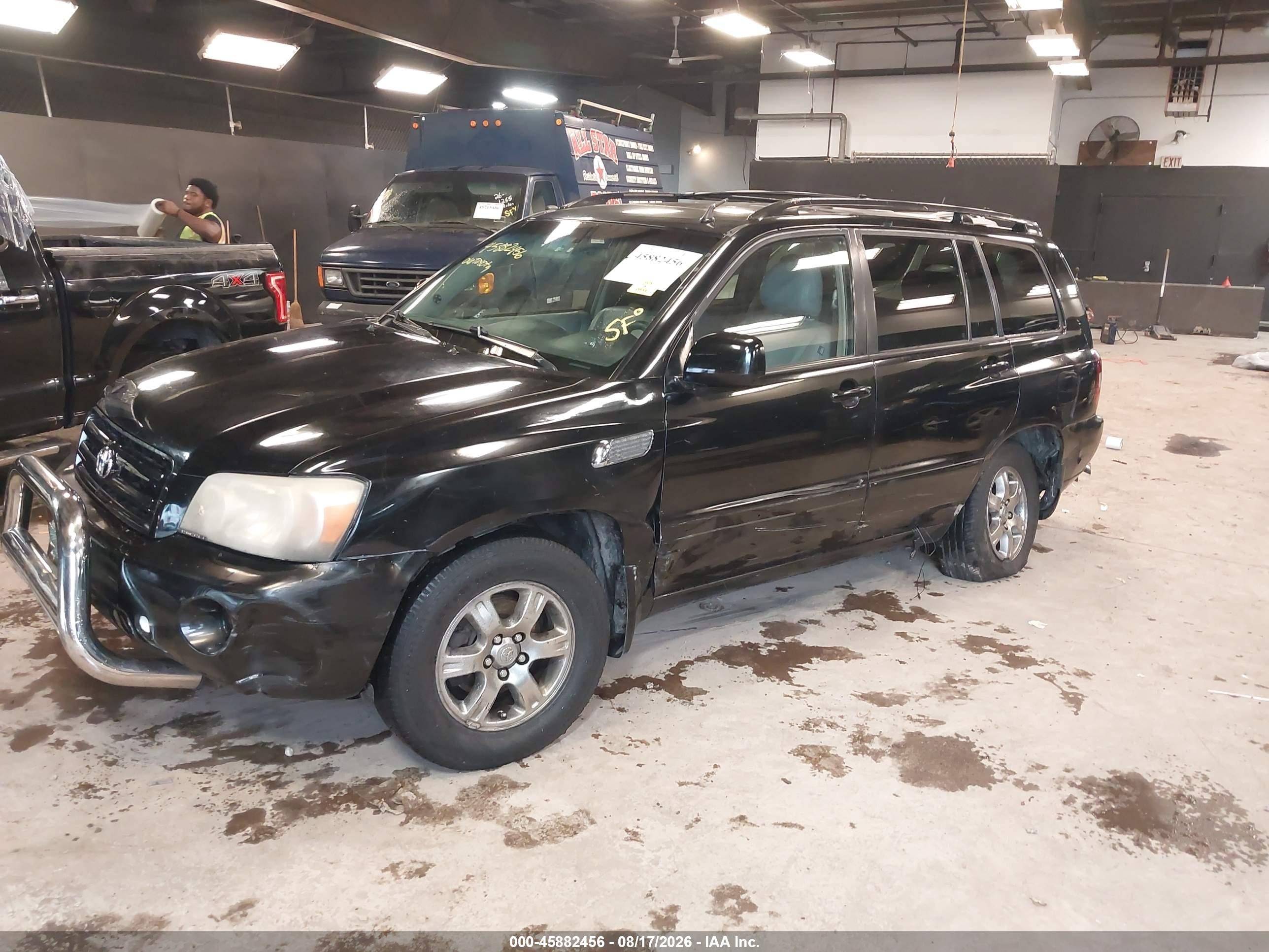 2006 Toyota Highlander V6 Black vin: JTEGP21A460097625