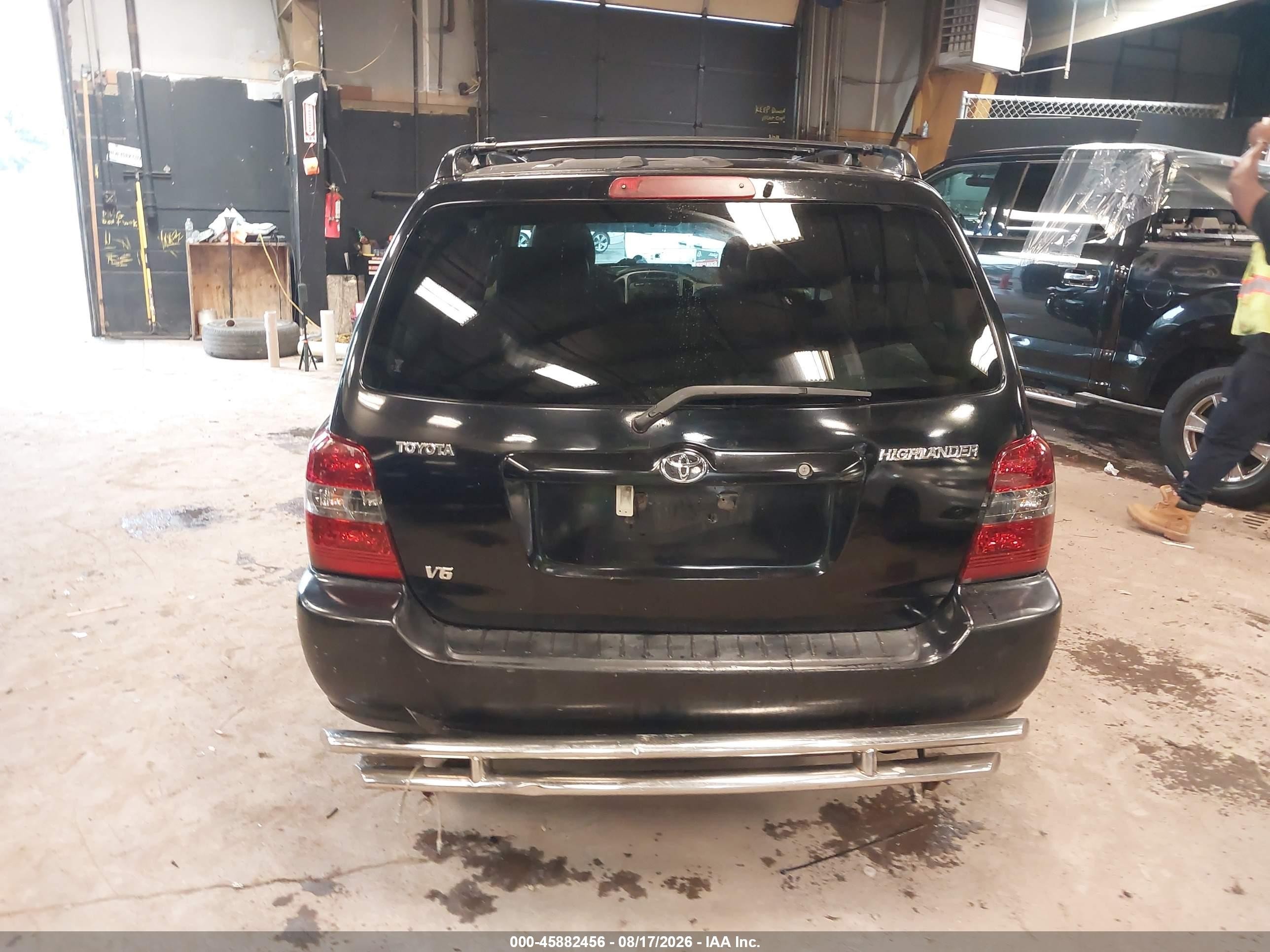 2006 Toyota Highlander V6 Black vin: JTEGP21A460097625