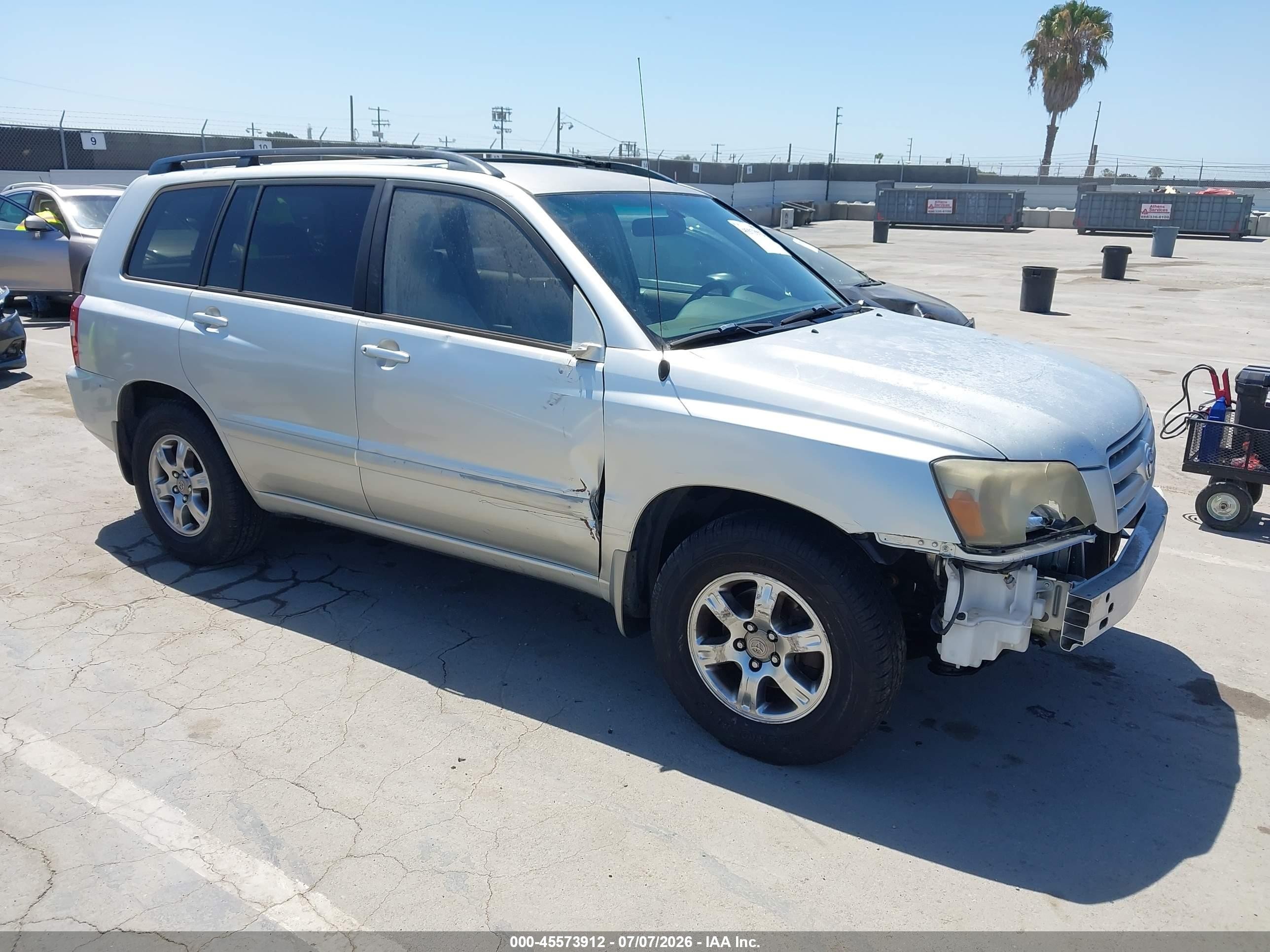 2005 Toyota Highlander V6 Silver vin: JTEGP21A550066320