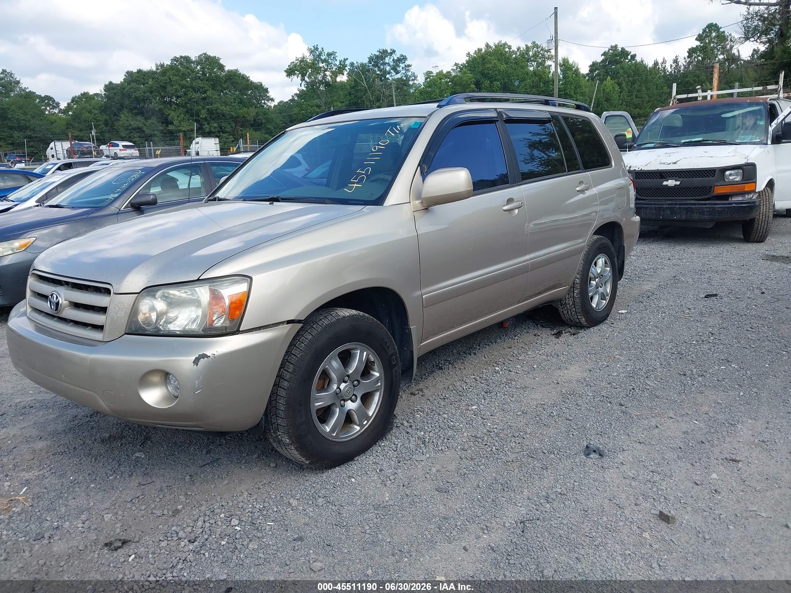 2006 Toyota Highlander V6 Золотой vin: JTEGP21A560119731