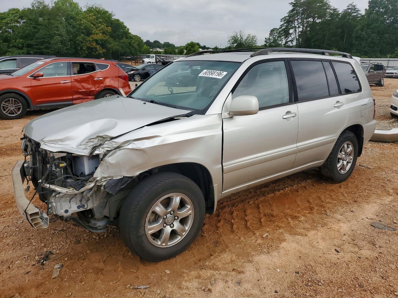 2007 Toyota Highlander Sport Silver vin: JTEGP21A570127717