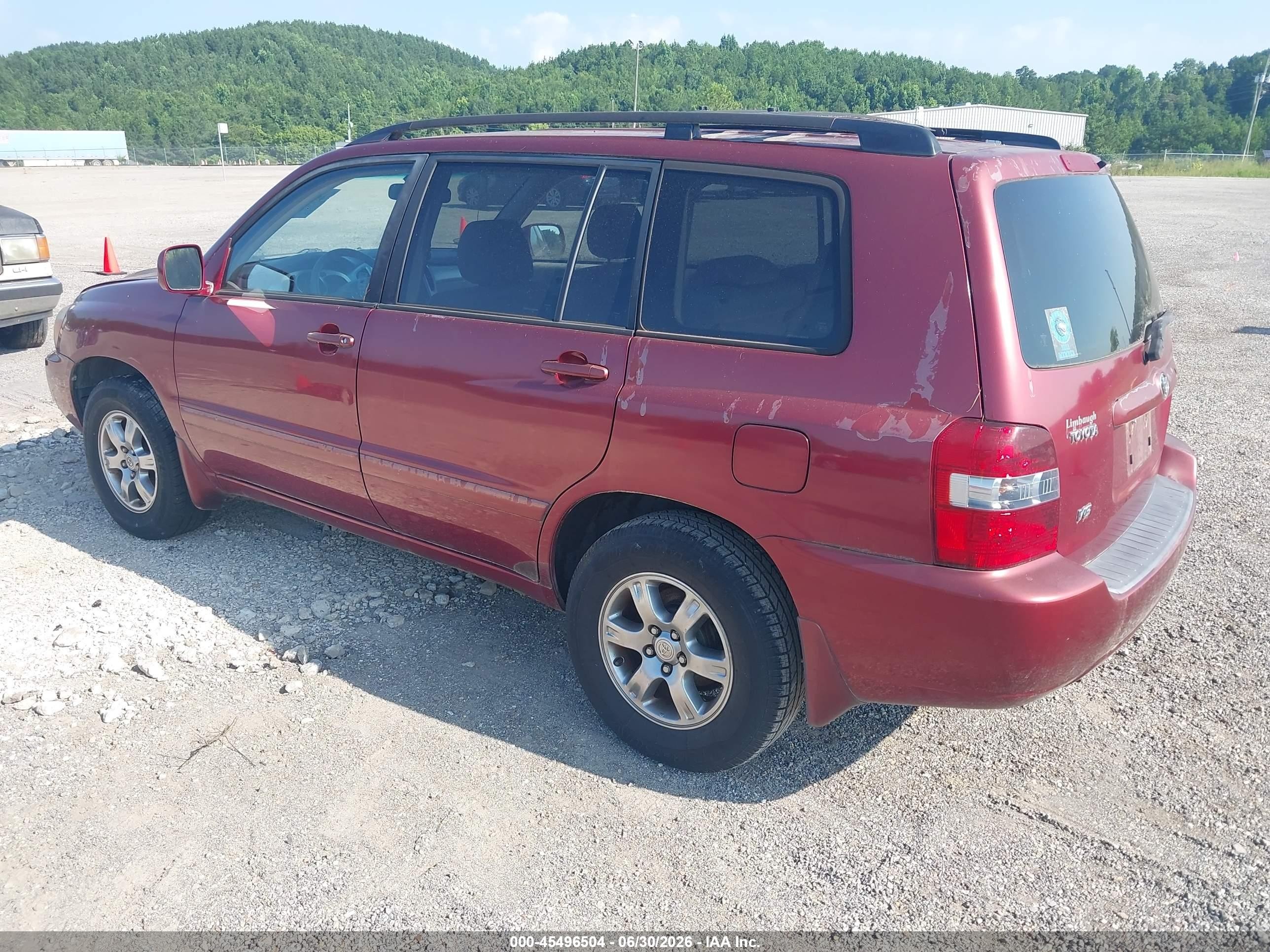 2004 Toyota Highlander V6 Maroon vin: JTEGP21A640029968