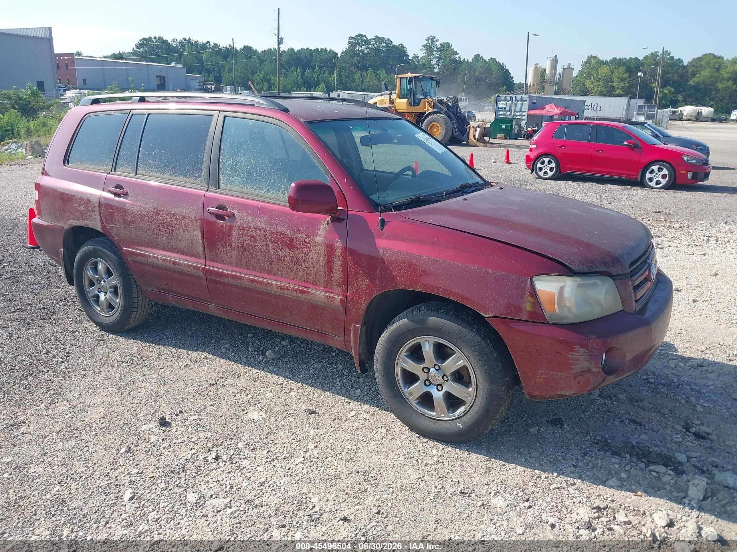2004 Toyota Highlander V6 Maroon vin: JTEGP21A640029968